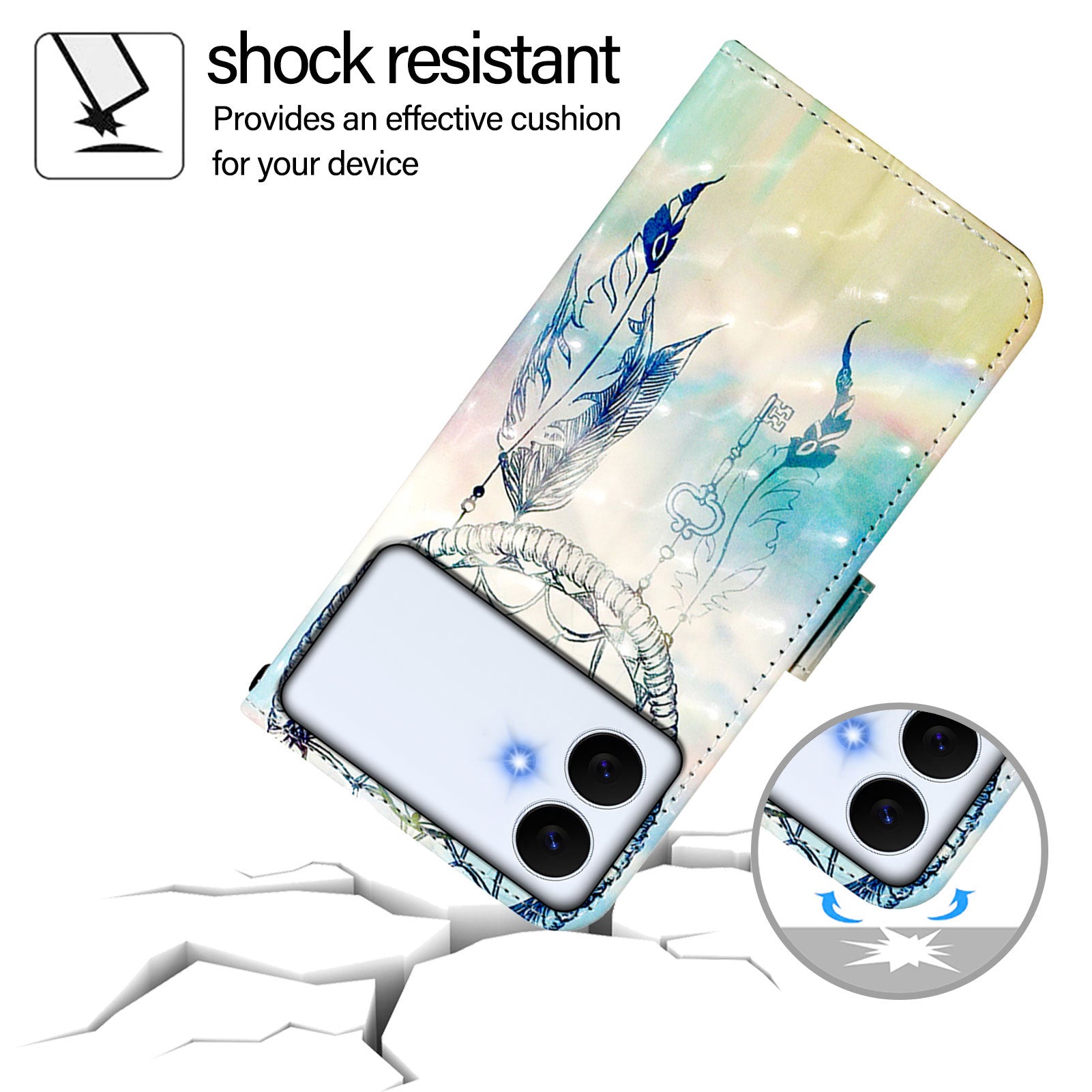 For-Samsung-Galaxy-S26-Edge-Leather-Case-Pattern-Printing-Wallet-Stand-Mobile-Cover-with-Strap-Dream-Wind-Chime