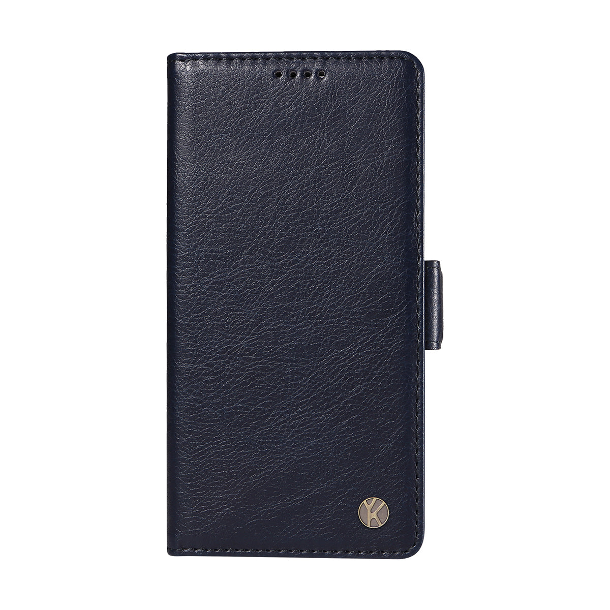 For-Samsung-Galaxy-S26-Edge-Case-YIKATU-YK-007-Litchi-Texture-PU-Leather-Wallet-Phone-Cover-Navy-Blue
