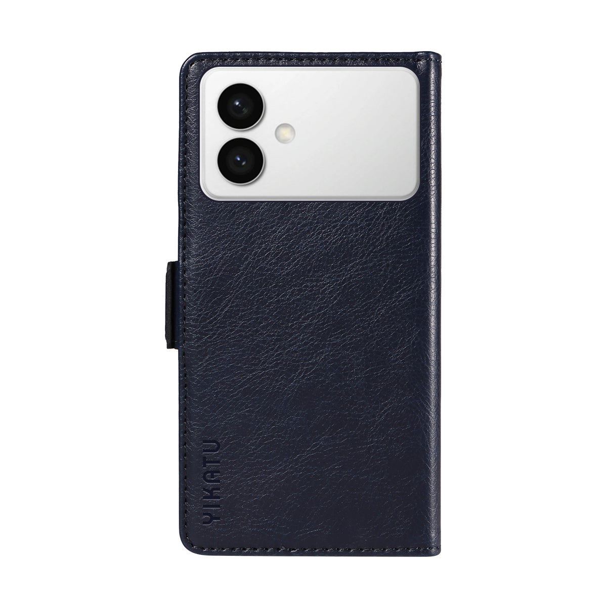For-Samsung-Galaxy-S26-Edge-Case-YIKATU-YK-007-Litchi-Texture-PU-Leather-Wallet-Phone-Cover-Navy-Blue