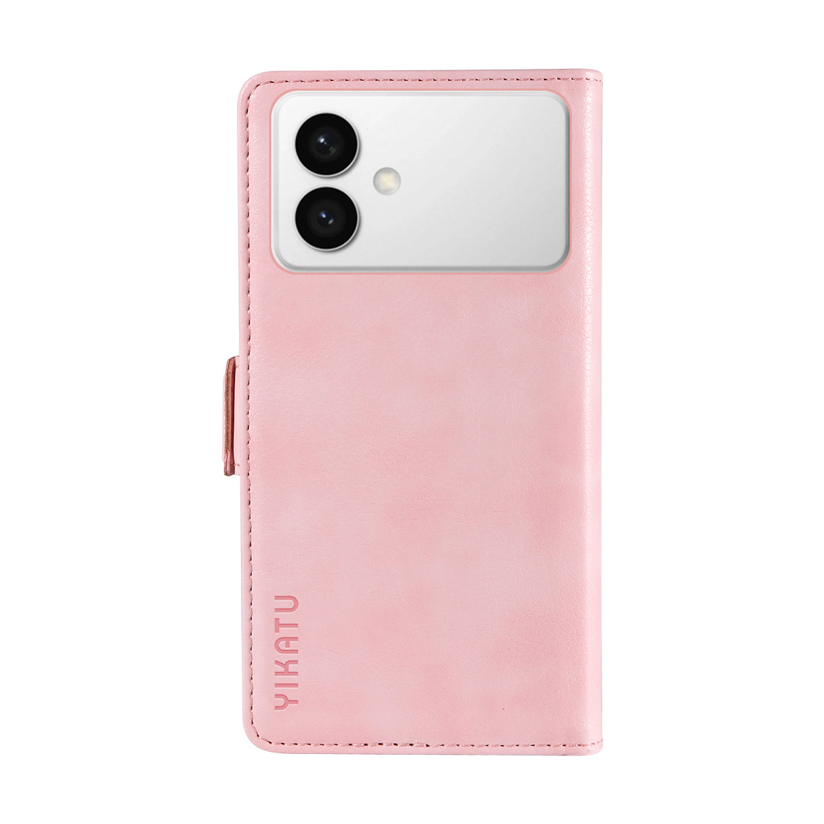 For-Samsung-Galaxy-S26-Edge-Case-YIKATU-YK-007-Litchi-Texture-PU-Leather-Wallet-Phone-Cover-Pink