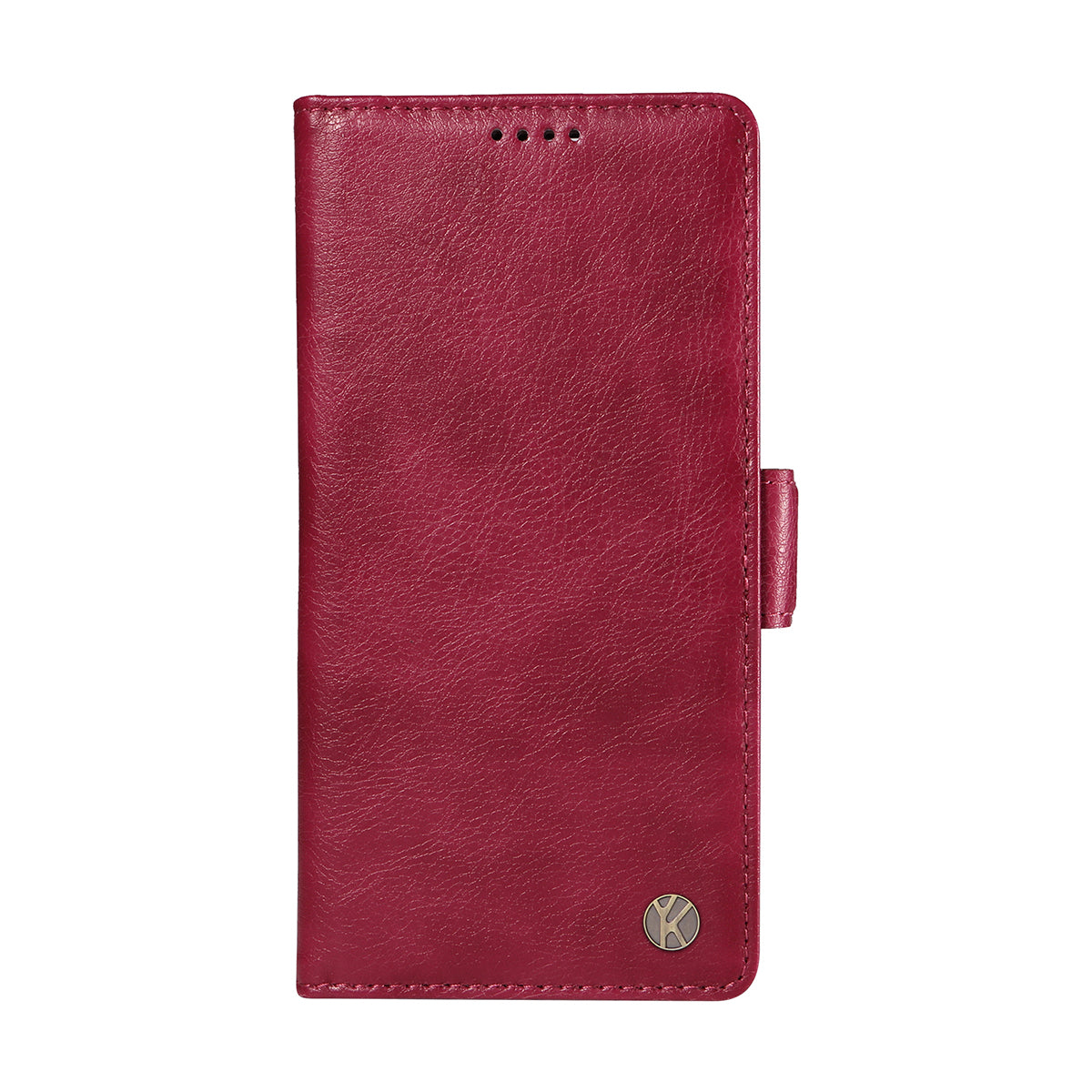 For-Samsung-Galaxy-S26-Edge-Case-YIKATU-YK-007-Litchi-Texture-PU-Leather-Wallet-Phone-Cover-Wine-Red