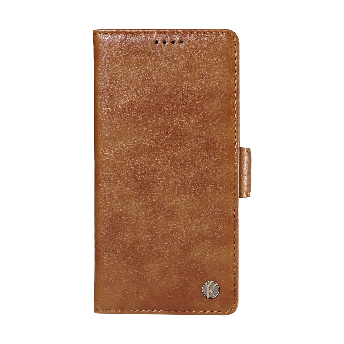 For-Samsung-Galaxy-S26-Ultra-Case-YIKATU-YK-007-Litchi-Texture-PU-Leather-Wallet-Phone-Cover-Brown