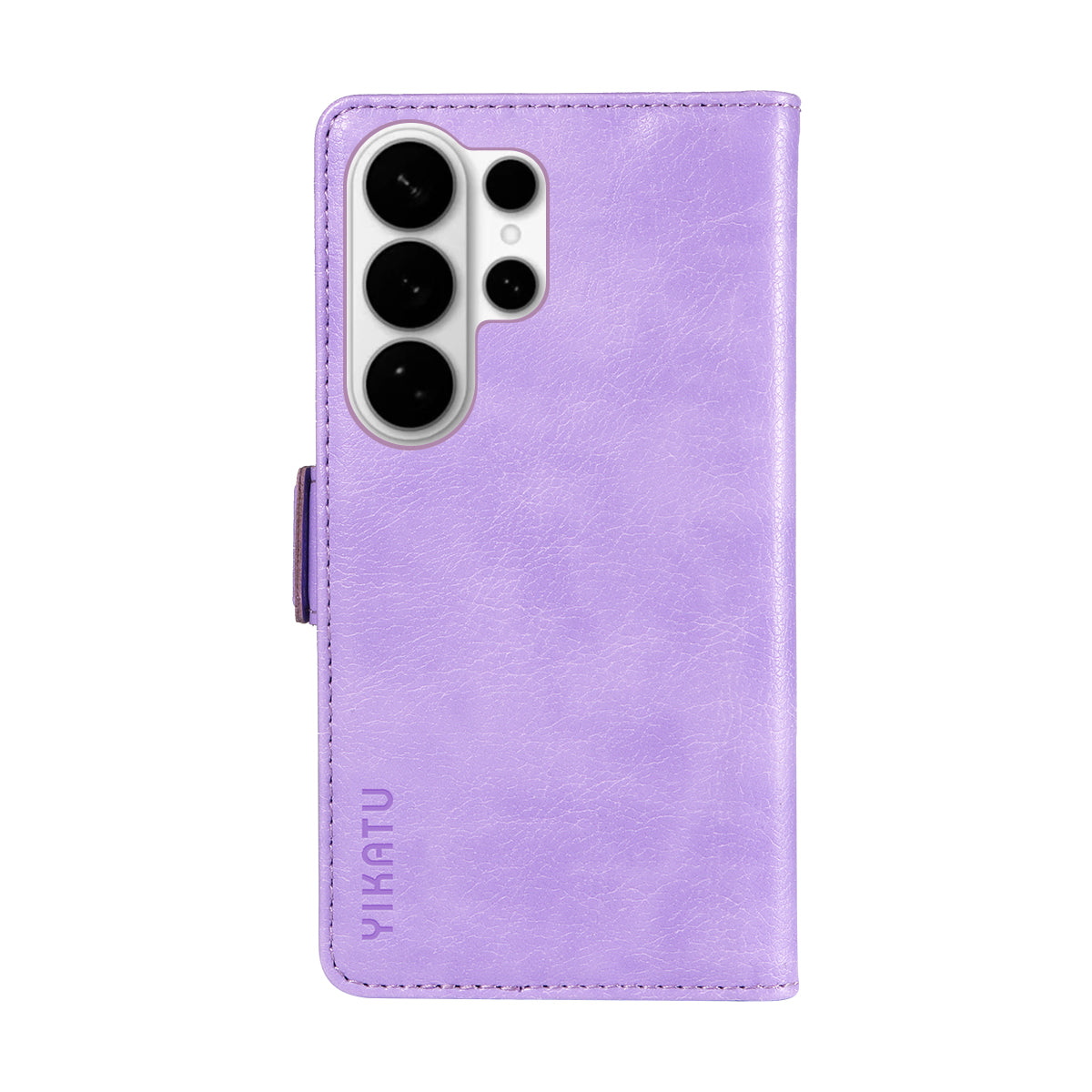 For-Samsung-Galaxy-S26-Ultra-Case-YIKATU-YK-007-Litchi-Texture-PU-Leather-Wallet-Phone-Cover-Purple