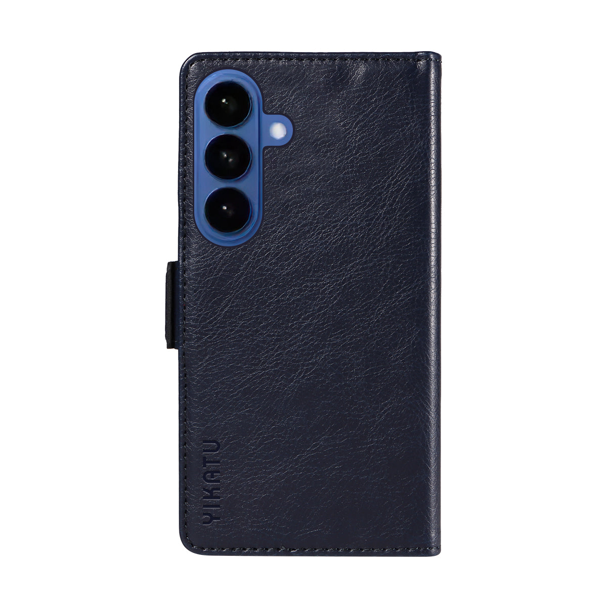 For-Samsung-Galaxy-S26-/-S26-Pro-Case-YIKATU-YK-007-Litchi-Texture-PU-Leather-Wallet-Phone-Cover-Navy-Blue
