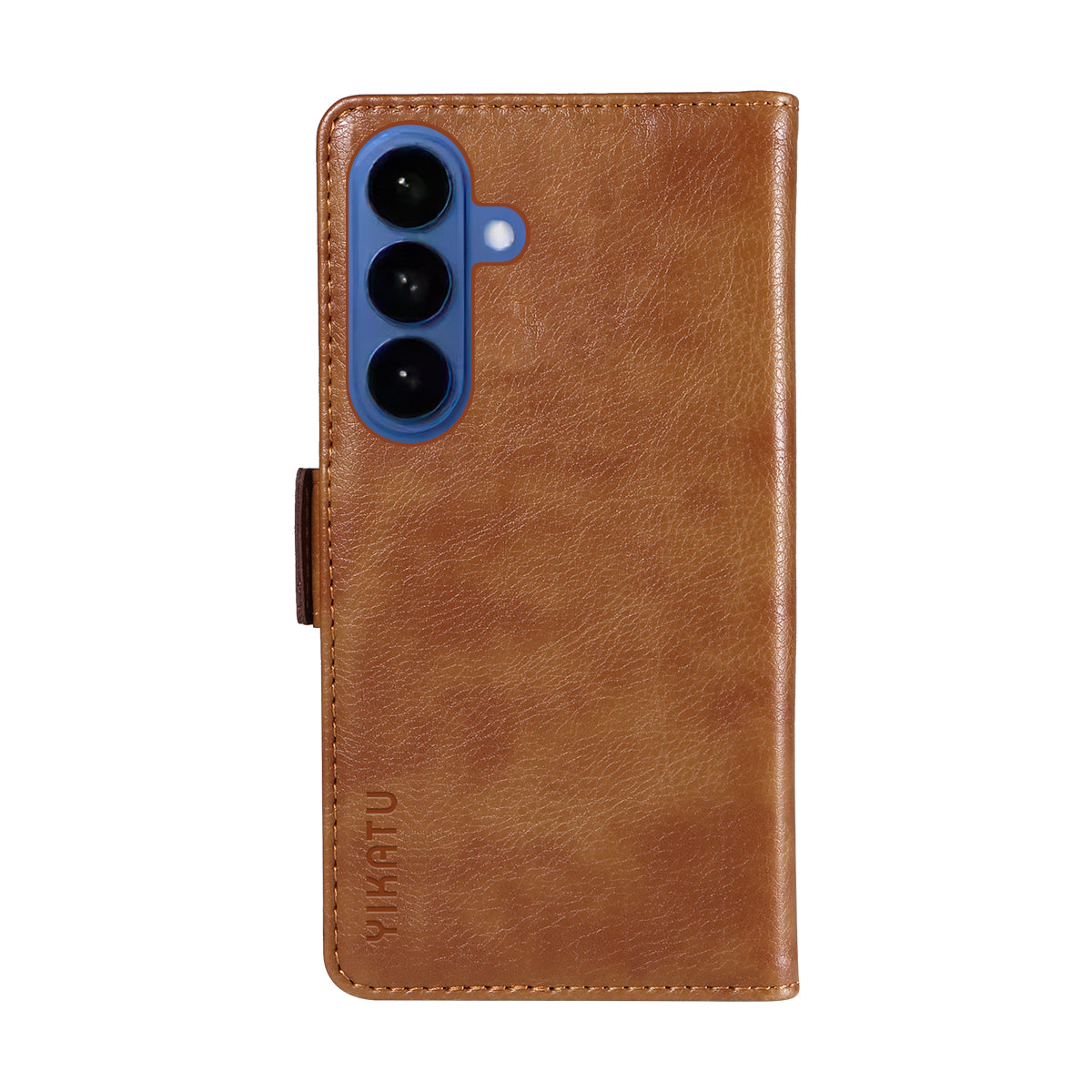 For-Samsung-Galaxy-S26-/-S26-Pro-Case-YIKATU-YK-007-Litchi-Texture-PU-Leather-Wallet-Phone-Cover-Brown