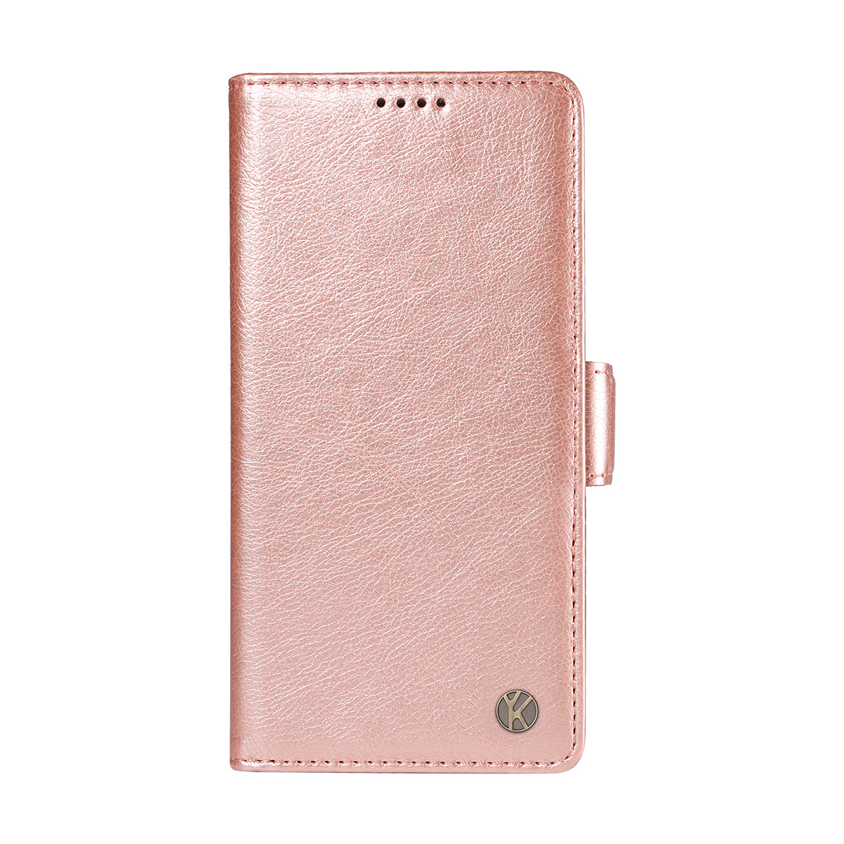 For-Samsung-Galaxy-S26-/-S26-Pro-Case-YIKATU-YK-007-Litchi-Texture-PU-Leather-Wallet-Phone-Cover-Rose-Gold
