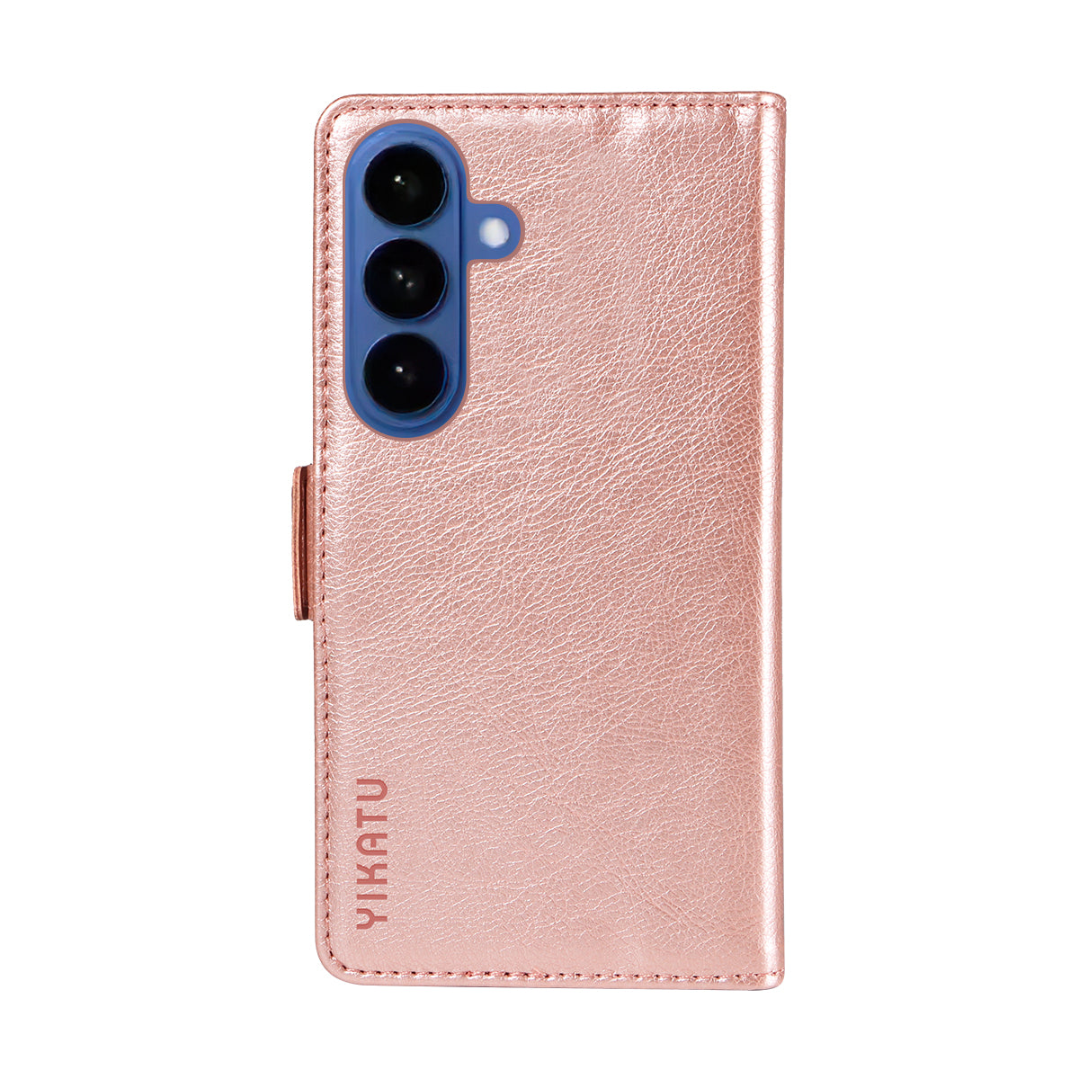 For-Samsung-Galaxy-S26-/-S26-Pro-Case-YIKATU-YK-007-Litchi-Texture-PU-Leather-Wallet-Phone-Cover-Rose-Gold