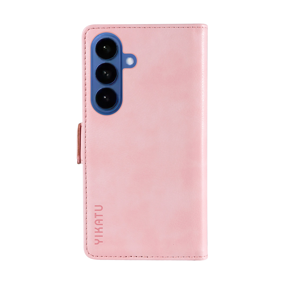 For-Samsung-Galaxy-S26-/-S26-Pro-Case-YIKATU-YK-007-Litchi-Texture-PU-Leather-Wallet-Phone-Cover-Pink