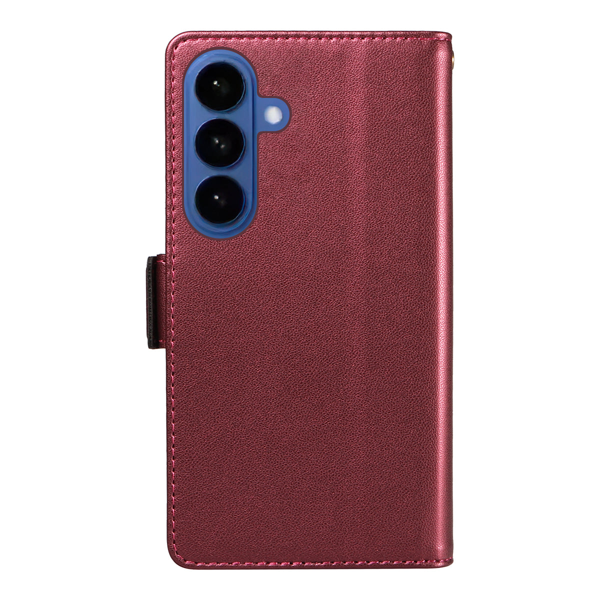 For-Samsung-Galaxy-S26-/-S26-Pro-Case-with-Multi-Card-Holder-and-Strap-PU-Leather-Phone-Cover-Stand-Red