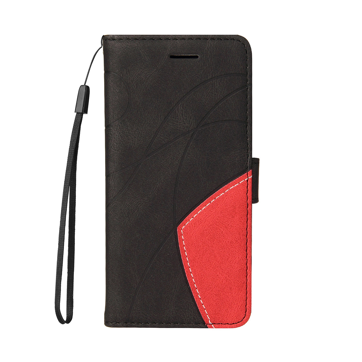 For-Samsung-Galaxy-S26-/-S26-Pro-Leather-Phone-Case-Stand-Wallet-with-Bi-colour-Splicing-Design-Black