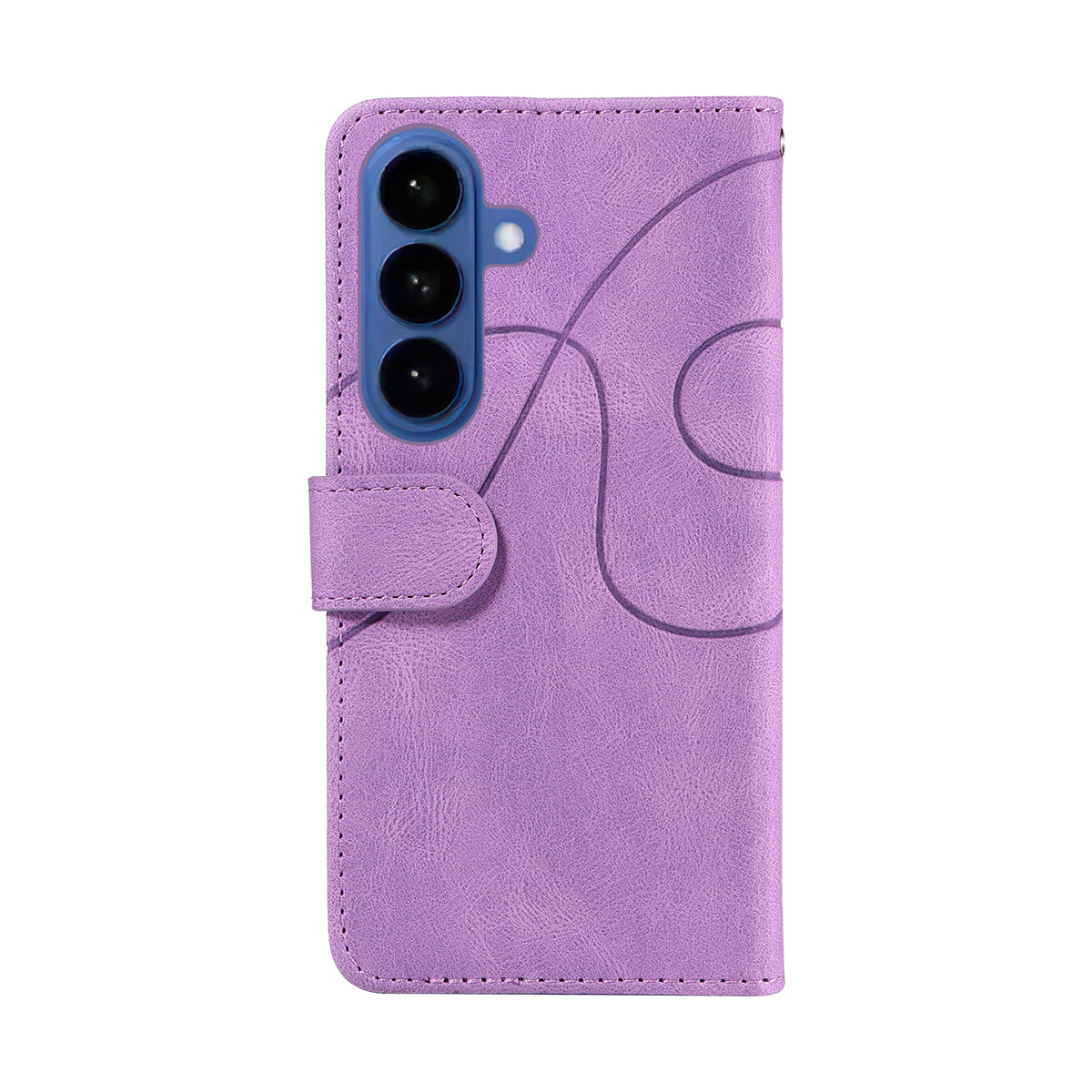 For-Samsung-Galaxy-S26-/-S26-Pro-Leather-Phone-Case-Stand-Wallet-with-Bi-colour-Splicing-Design-Purple
