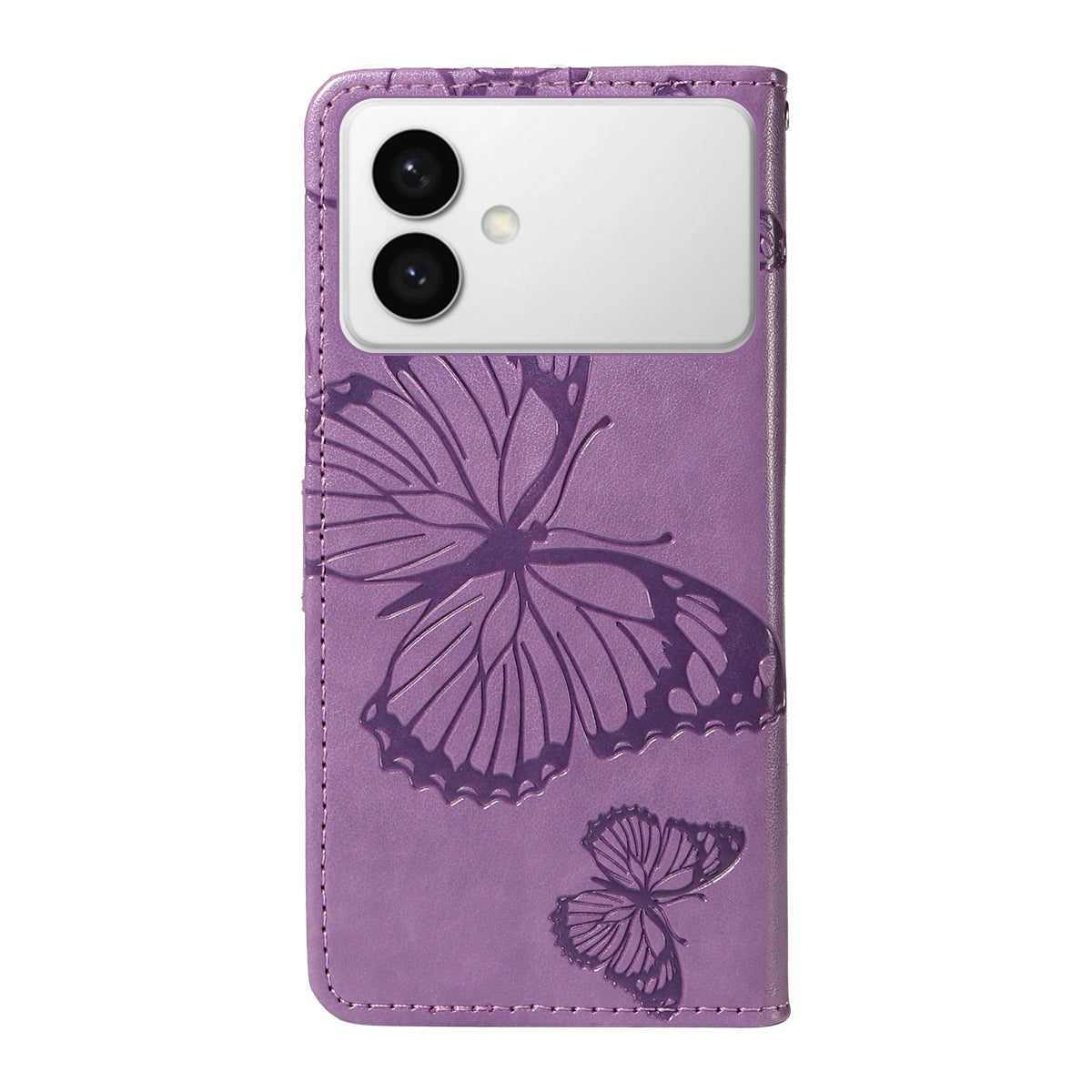 For-Samsung-Galaxy-S26-Edge-Wallet-Case-Floral-Butterfly-Imprinted-Leather-Phone-Cover-Stand-Light-Purple