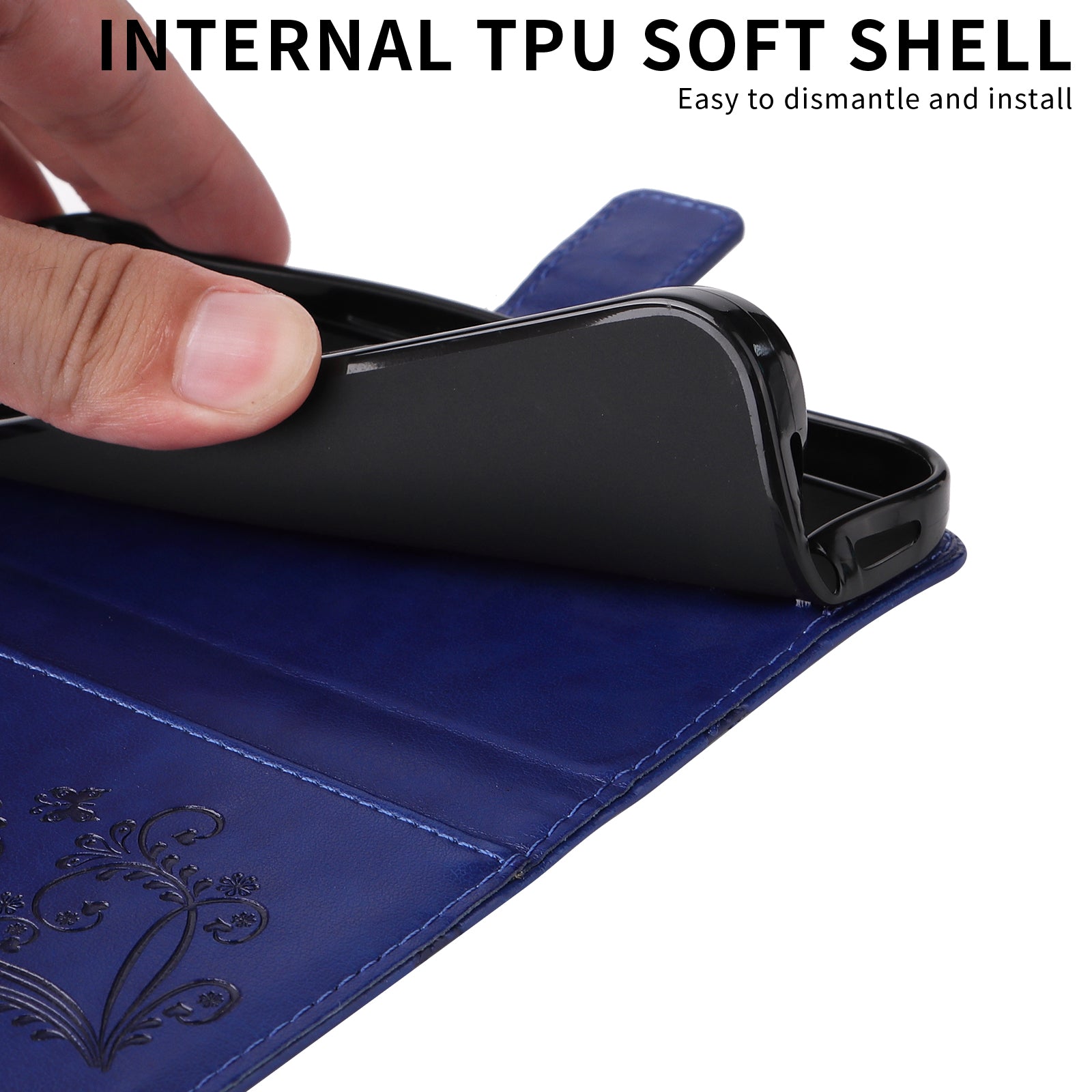 For-Samsung-Galaxy-S26-Ultra-Wallet-Case-Floral-Butterfly-Imprinted-Leather-Phone-Cover-Stand-Blue