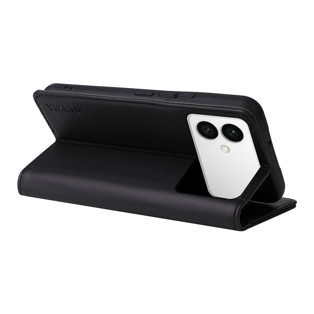 For-Samsung-Galaxy-S26-Edge-Phone-Cases-YIKATU-Magnetic-Closure-PU-Leather-Mobile-Cover-Black