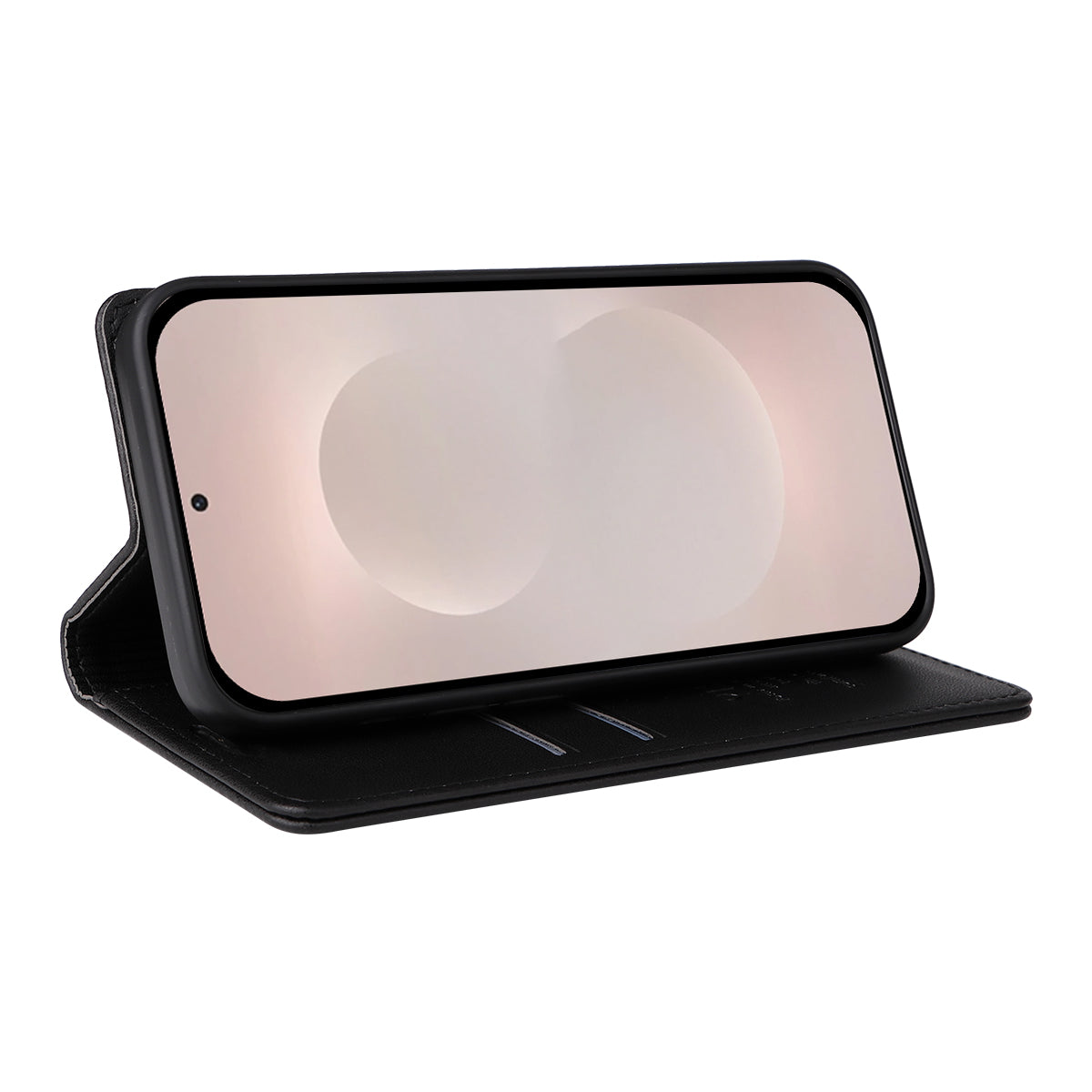 For-Samsung-Galaxy-S26-Edge-Phone-Cases-YIKATU-Magnetic-Closure-PU-Leather-Mobile-Cover-Black