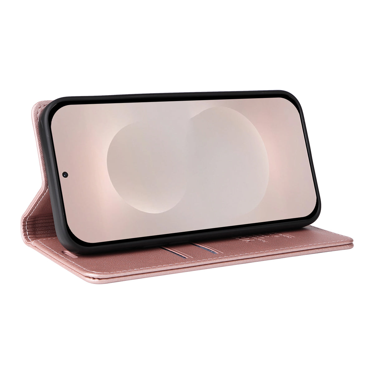 For-Samsung-Galaxy-S26-Edge-Phone-Cases-YIKATU-Magnetic-Closure-PU-Leather-Mobile-Cover-Rose-Gold