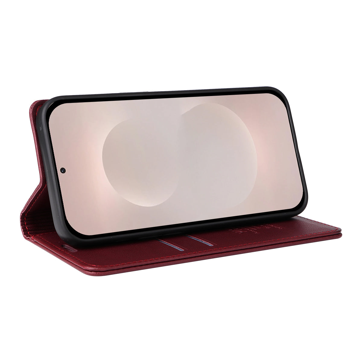 For-Samsung-Galaxy-S26-Edge-Phone-Cases-YIKATU-Magnetic-Closure-PU-Leather-Mobile-Cover-Wine-Red