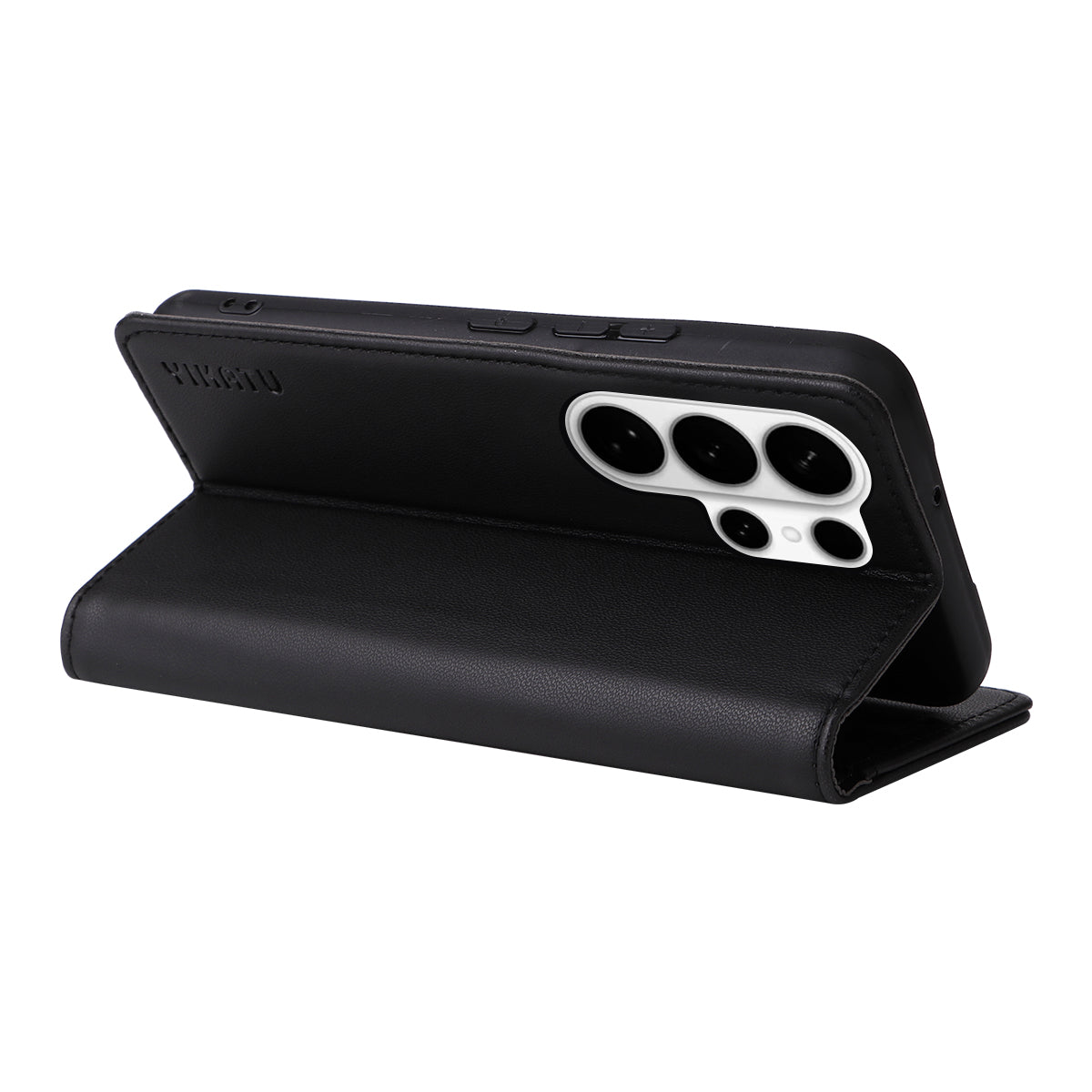 For-Samsung-Galaxy-S26-Ultra-Phone-Cases-YIKATU-Magnetic-Closure-PU-Leather-Mobile-Cover-Black