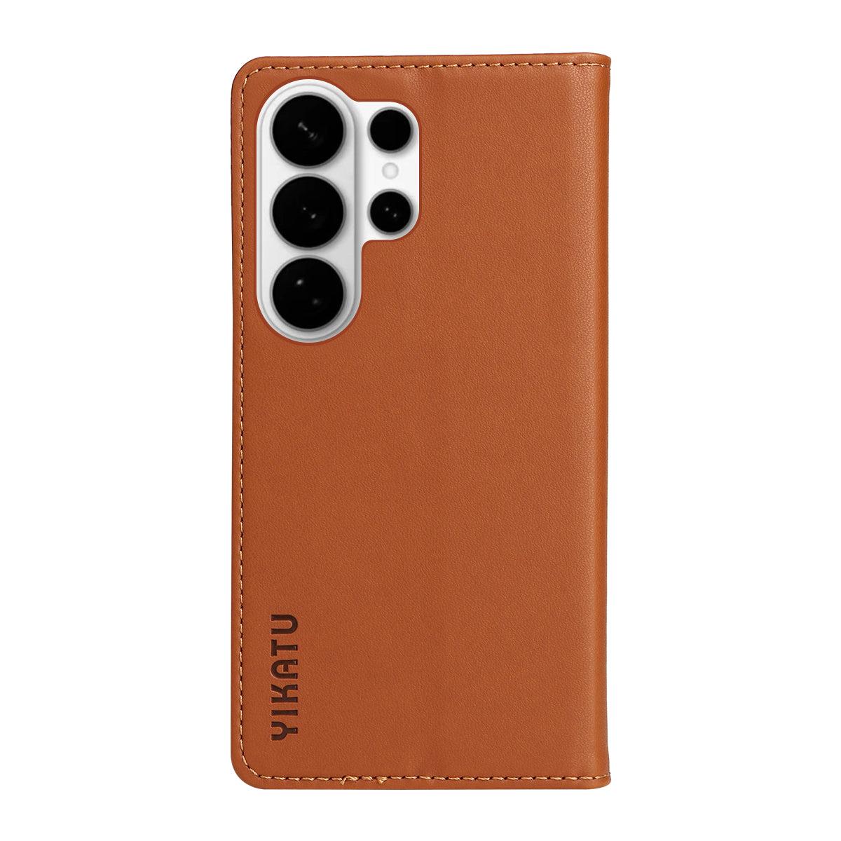 For-Samsung-Galaxy-S26-Ultra-Phone-Cases-YIKATU-Magnetic-Closure-PU-Leather-Mobile-Cover-Brown