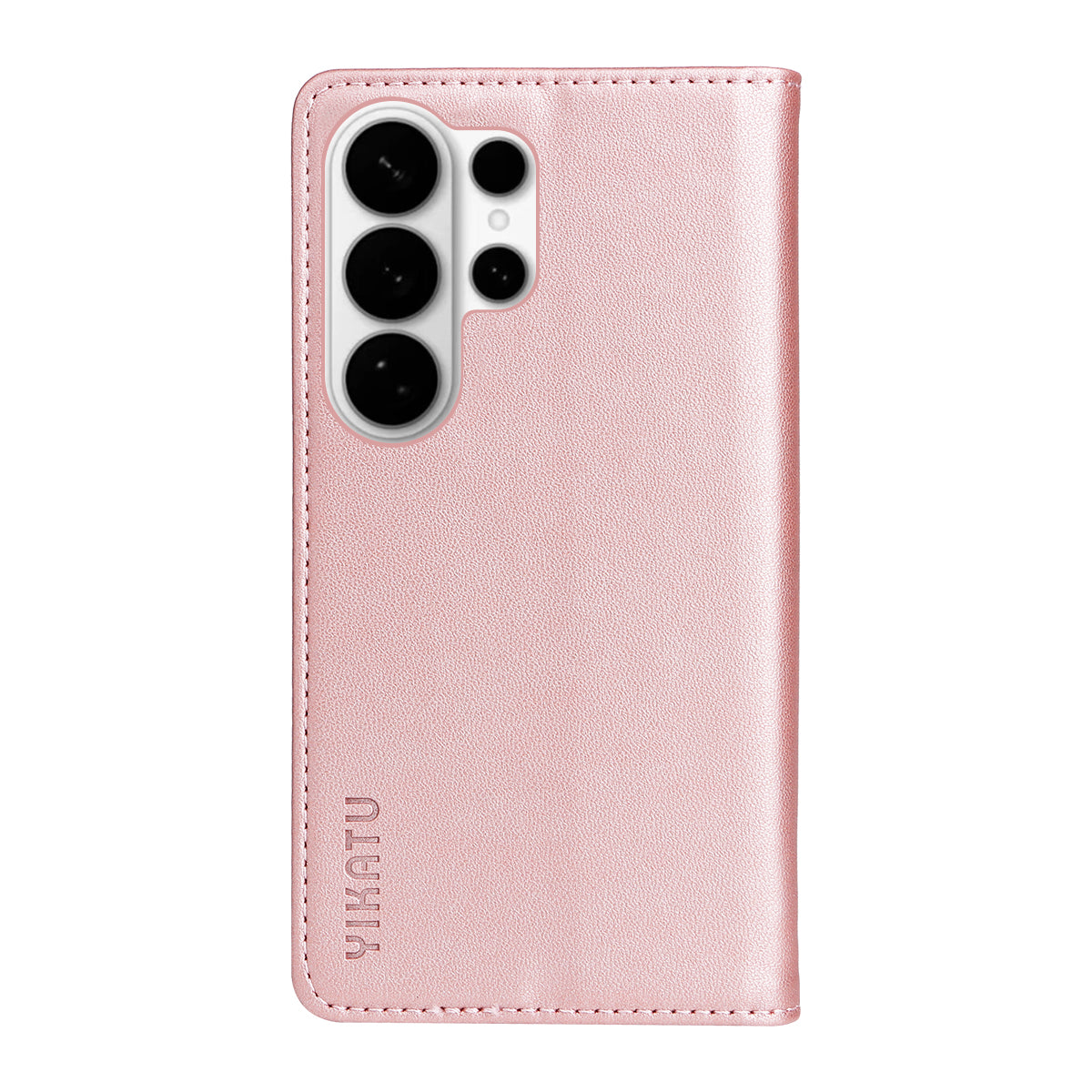 For-Samsung-Galaxy-S26-Ultra-Phone-Cases-YIKATU-Magnetic-Closure-PU-Leather-Mobile-Cover-Rose-Gold