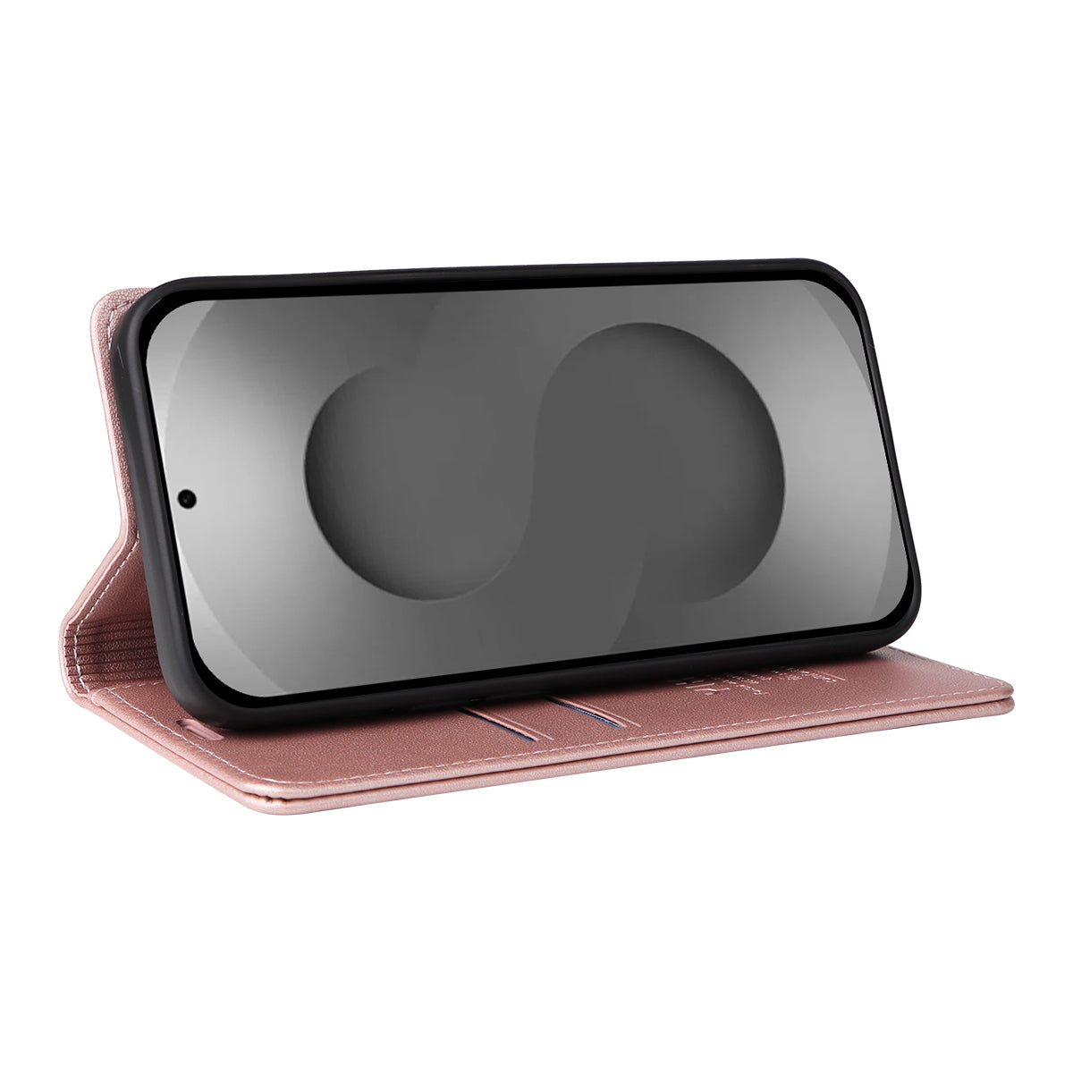 For-Samsung-Galaxy-S26-Ultra-Phone-Cases-YIKATU-Magnetic-Closure-PU-Leather-Mobile-Cover-Rose-Gold