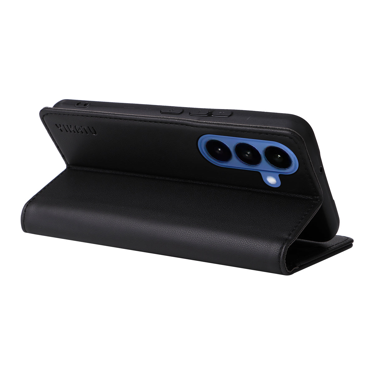 For-Samsung-Galaxy-S26-/-S26-Pro-Phone-Cases-YIKATU-Magnetic-Closure-PU-Leather-Mobile-Cover-Black