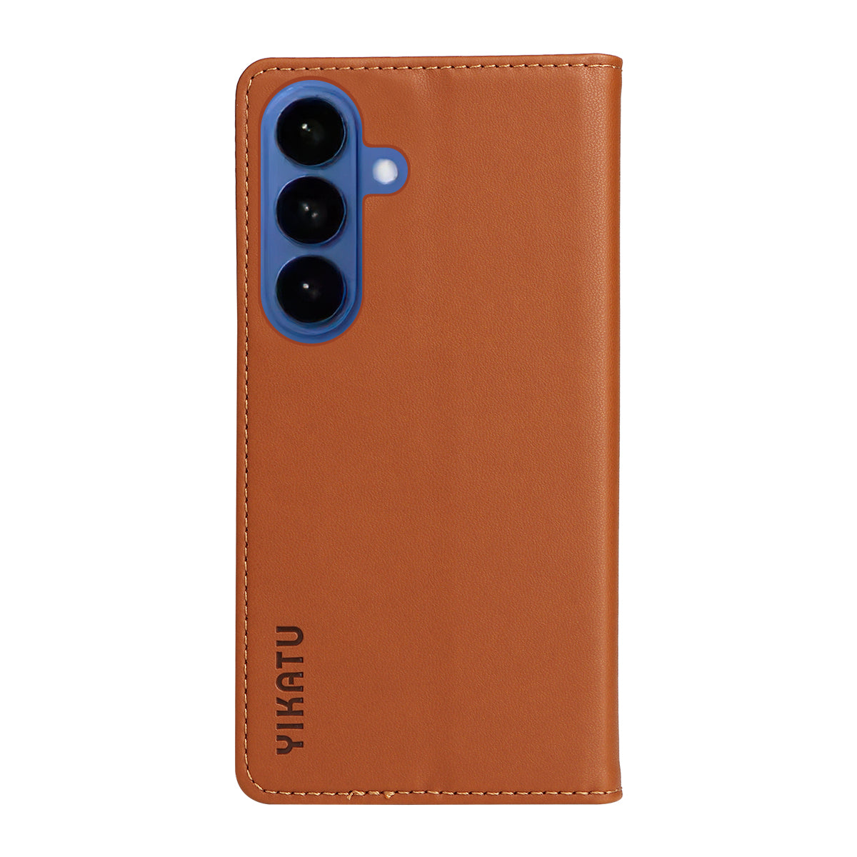 For-Samsung-Galaxy-S26-/-S26-Pro-Phone-Cases-YIKATU-Magnetic-Closure-PU-Leather-Mobile-Cover-Brown