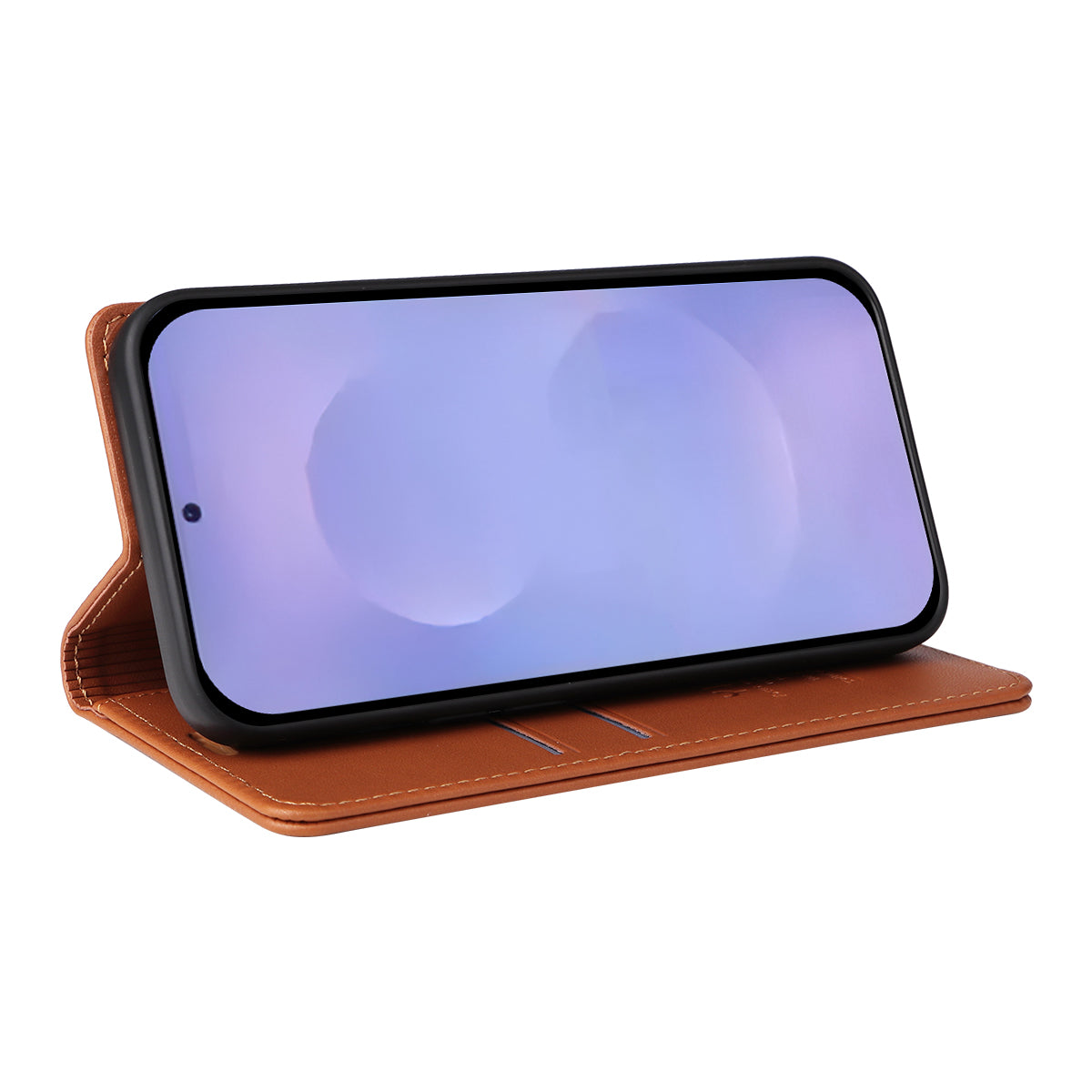 For-Samsung-Galaxy-S26-/-S26-Pro-Phone-Cases-YIKATU-Magnetic-Closure-PU-Leather-Mobile-Cover-Brown