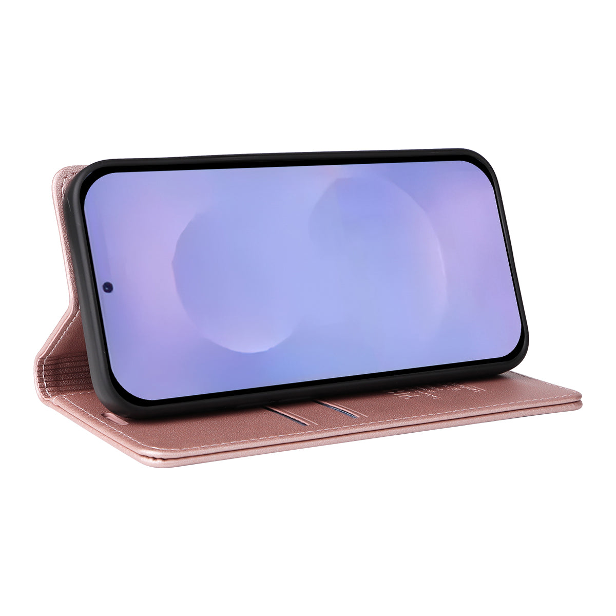 For-Samsung-Galaxy-S26-/-S26-Pro-Phone-Cases-YIKATU-Magnetic-Closure-PU-Leather-Mobile-Cover-Rose-Gold