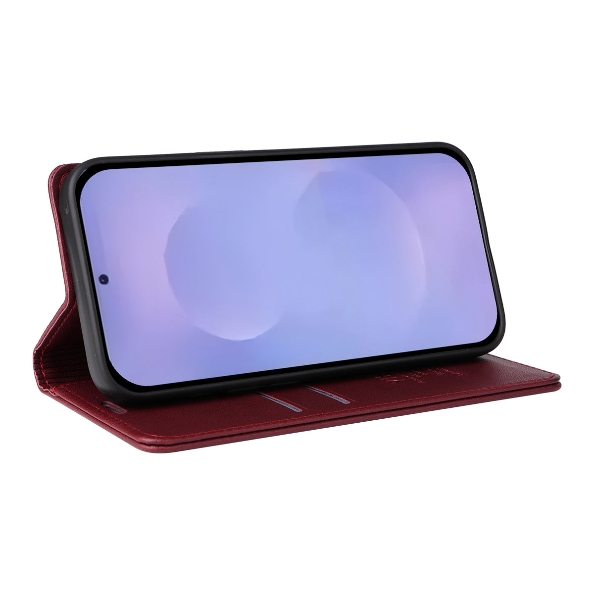 For-Samsung-Galaxy-S26-/-S26-Pro-Phone-Cases-YIKATU-Magnetic-Closure-PU-Leather-Mobile-Cover-Wine-Red