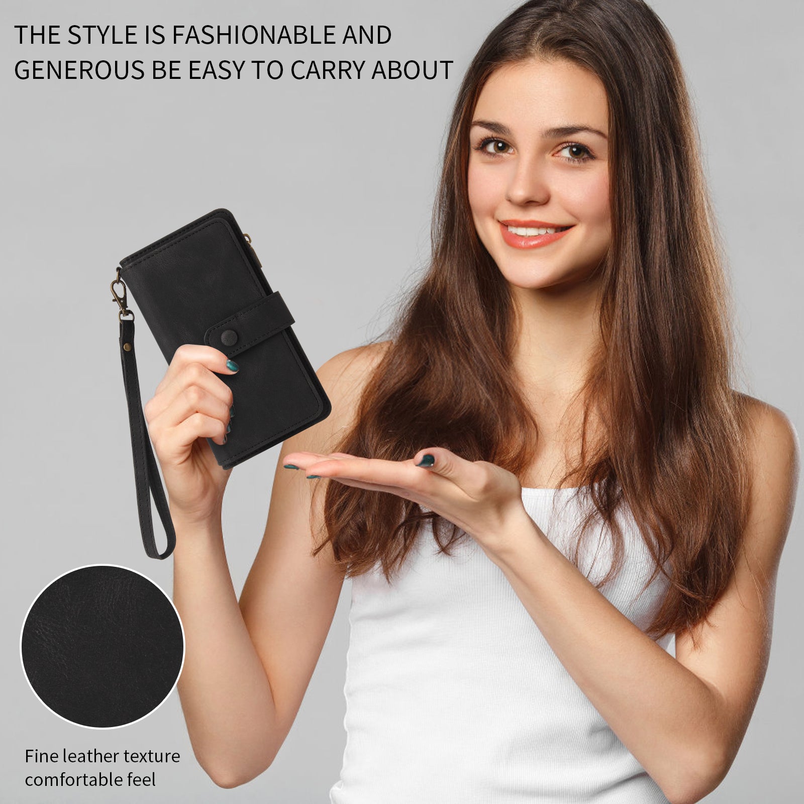 For-Samsung-Galaxy-S26-Ultra-Zipper-Wallet-Case-with-15-Card-Slots-and-Strap-Leather-Phone-Cover-Black