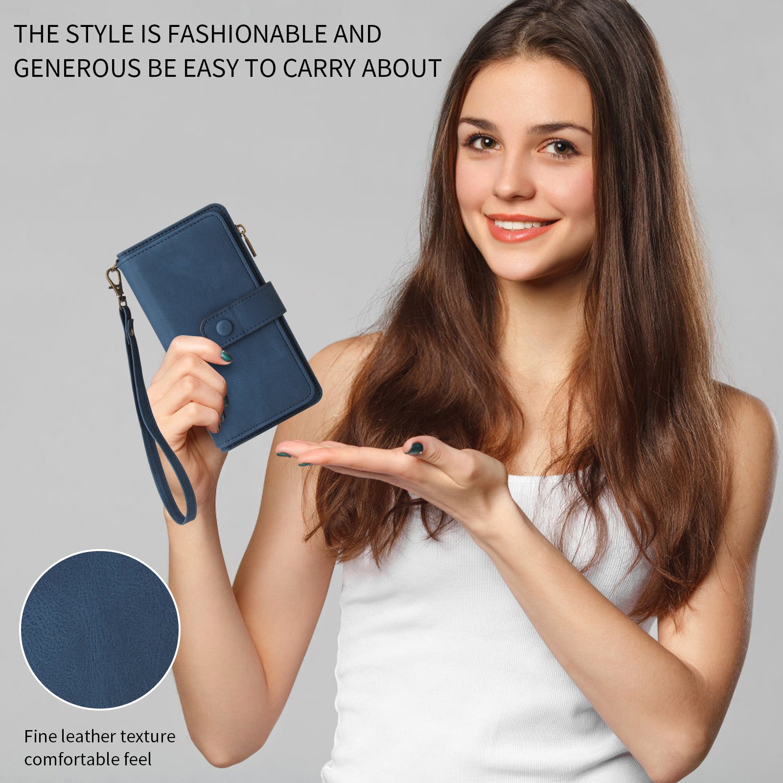 For-Samsung-Galaxy-S26-Ultra-Zipper-Wallet-Case-with-15-Card-Slots-and-Strap-Leather-Phone-Cover-Blue