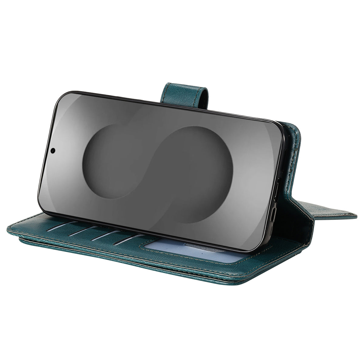 For-Samsung-Galaxy-S26-Ultra-Leather-Case-with-10-Card-Holder-Phone-Cover-Stand-Green