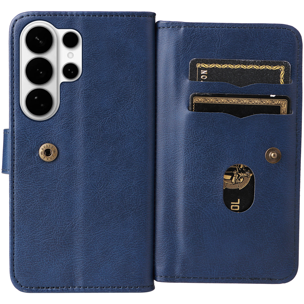 For-Samsung-Galaxy-S26-Ultra-Leather-Case-with-10-Card-Holder-Phone-Cover-Stand-Blue
