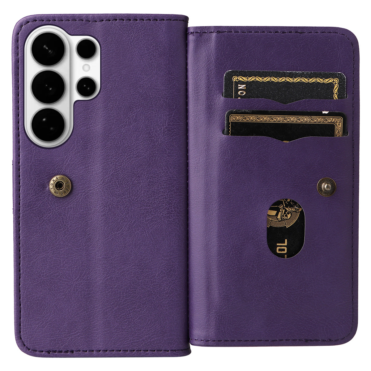 For-Samsung-Galaxy-S26-Ultra-Leather-Case-with-10-Card-Holder-Phone-Cover-Stand-Purple