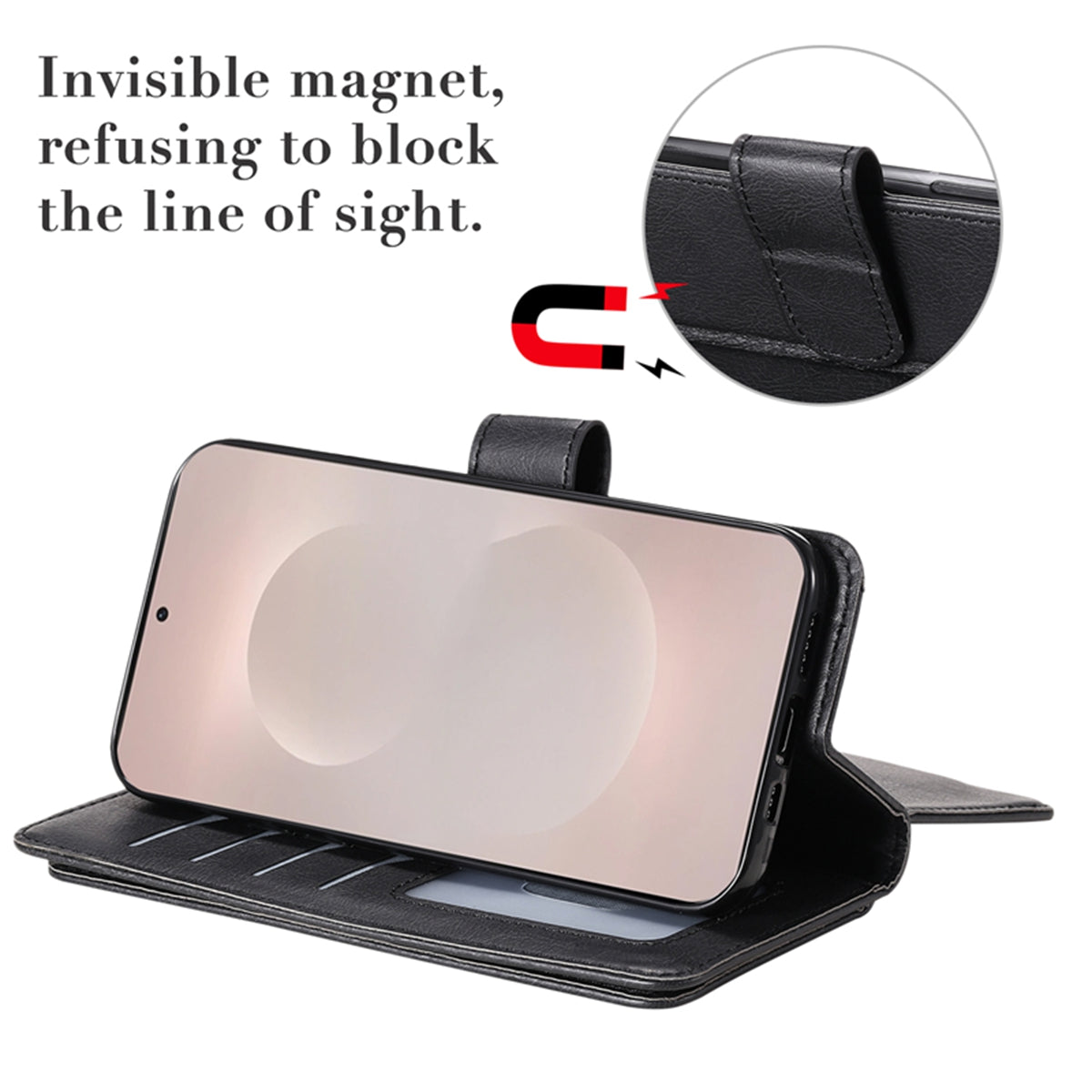 For-Samsung-Galaxy-S26-Edge-Leather-Case-with-10-Card-Holder-Phone-Cover-Stand-Black