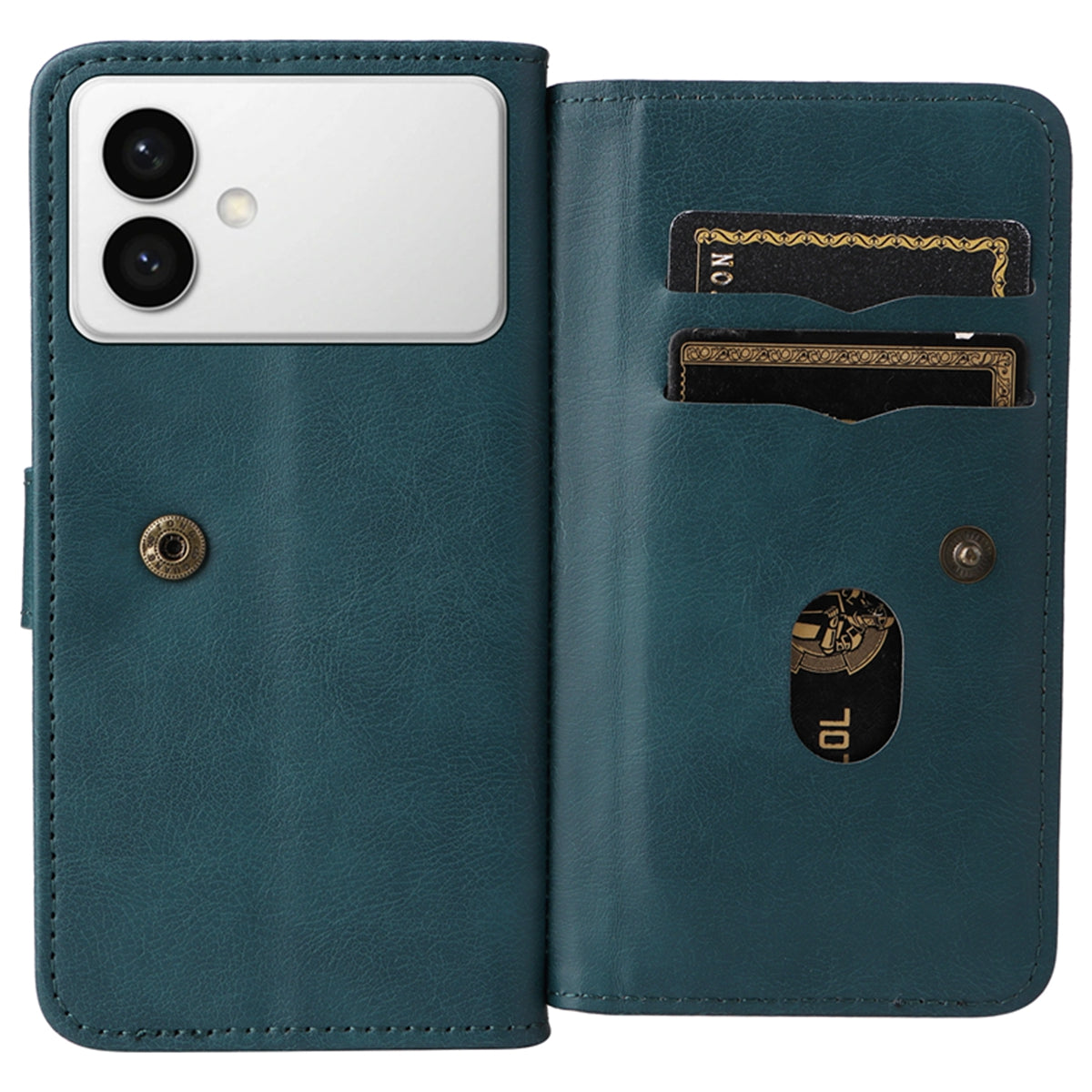 For-Samsung-Galaxy-S26-Edge-Leather-Case-with-10-Card-Holder-Phone-Cover-Stand-Green
