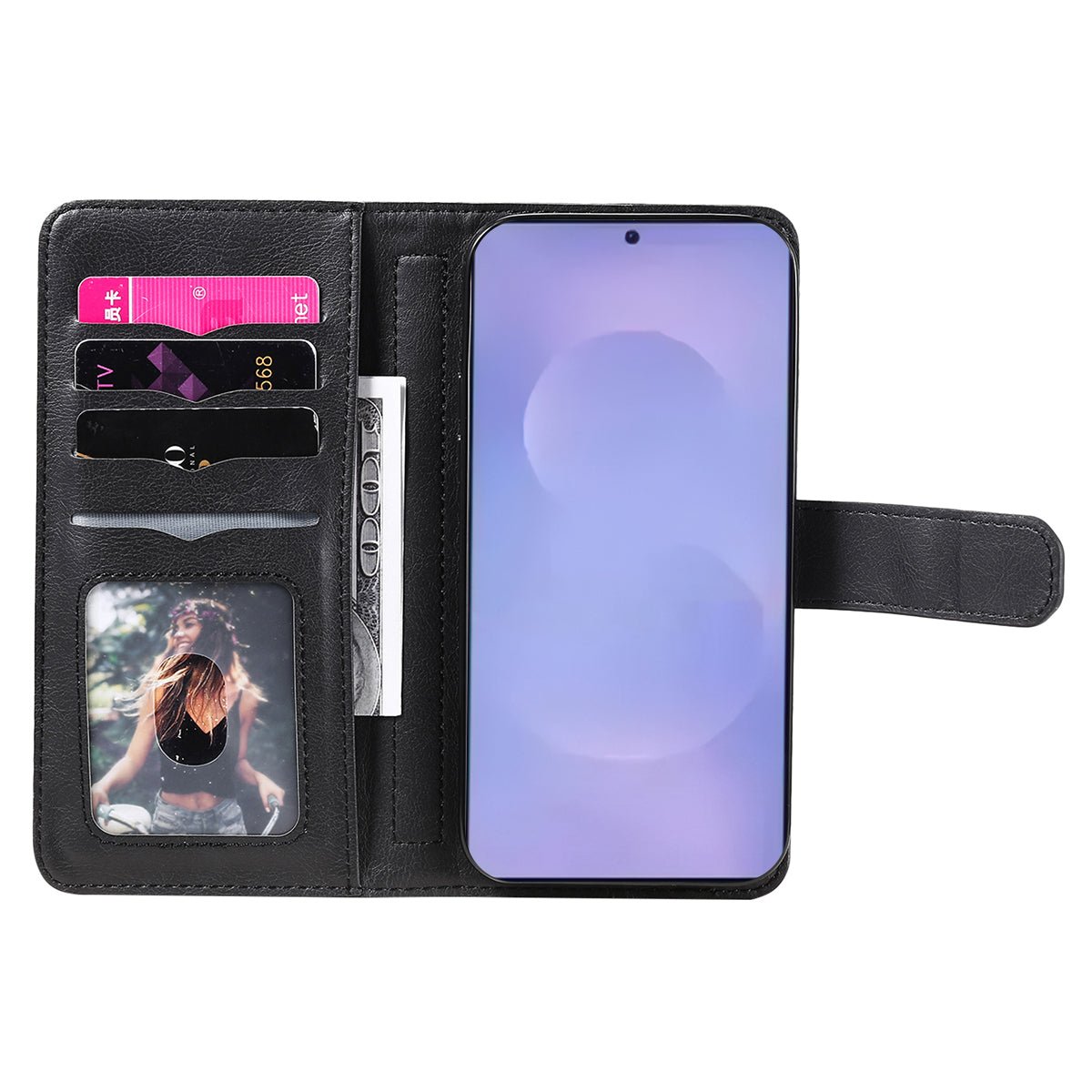 For-Samsung-Galaxy-S26-/-S26-Pro-Leather-Case-with-10-Card-Holder-Phone-Cover-Stand-Black