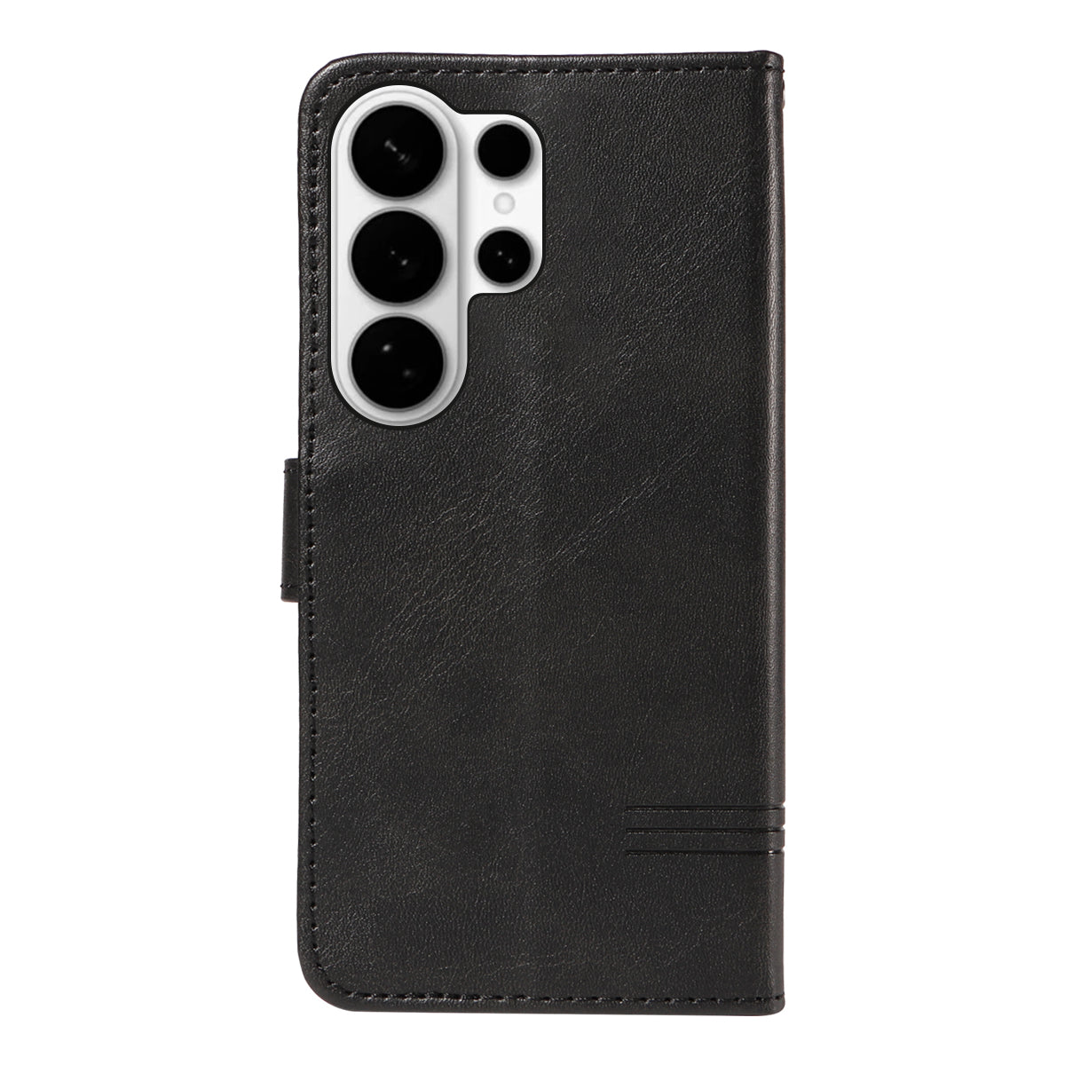 For-Samsung-Galaxy-S26-Ultra-Wallet-Case-T-Shape-Lines-Leather-Phone-Cover-Stand-Black