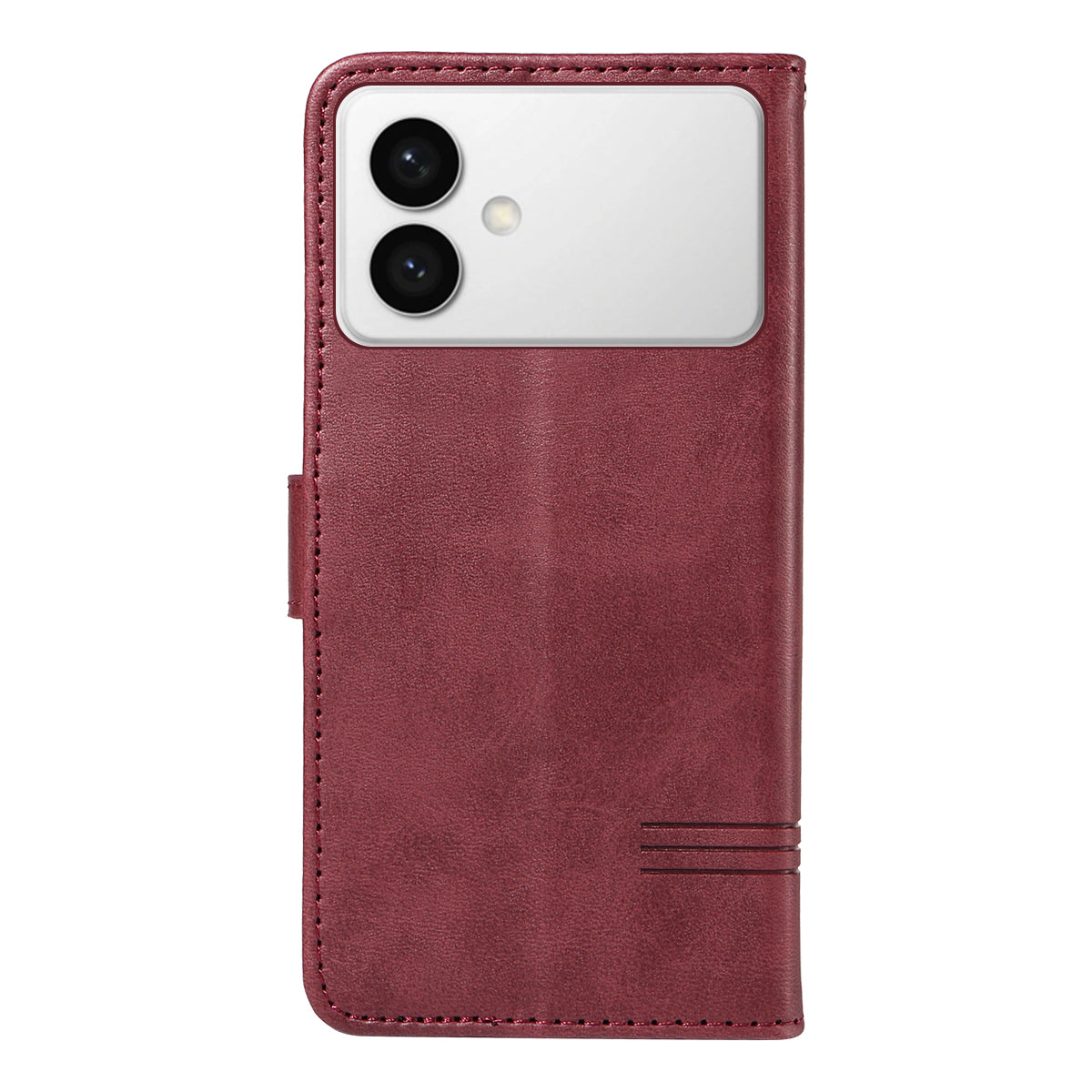 For-Samsung-Galaxy-S26-Edge-Wallet-Case-T-Shape-Lines-Leather-Phone-Cover-Stand-Wine-Red