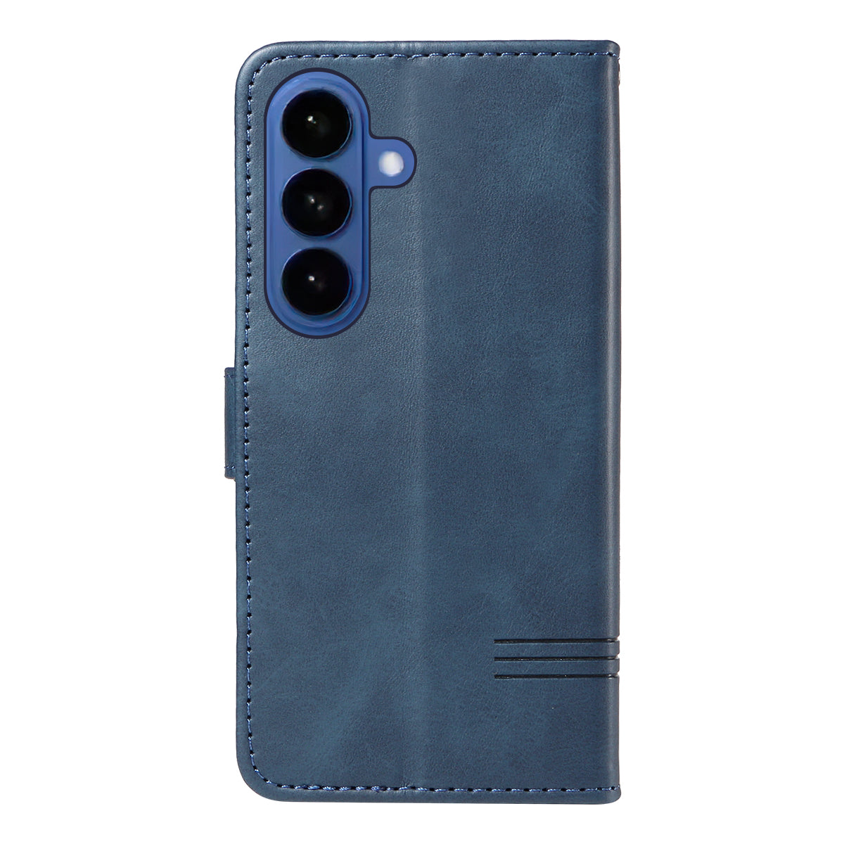 For-Samsung-Galaxy-S26-/-S26-Pro-Wallet-Case-T-Shape-Lines-Leather-Phone-Cover-Stand-Blue