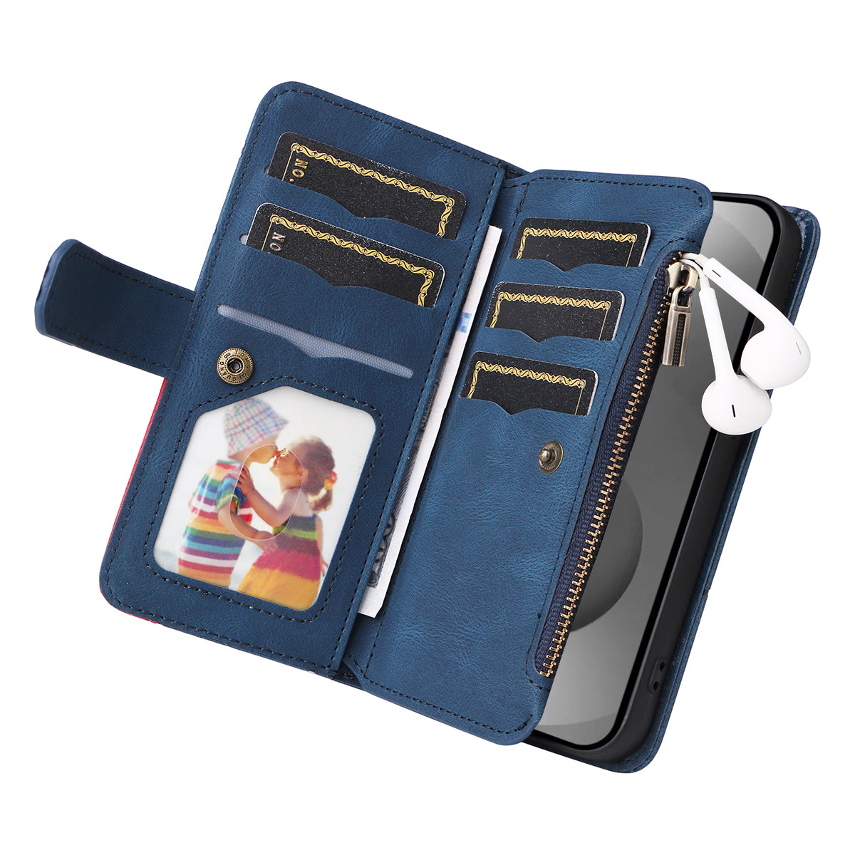 For-Samsung-Galaxy-S26-Ultra-Leather-Case-with-Strap-Zipper-9-Card-Slot-Phone-Cover-Stand-Blue