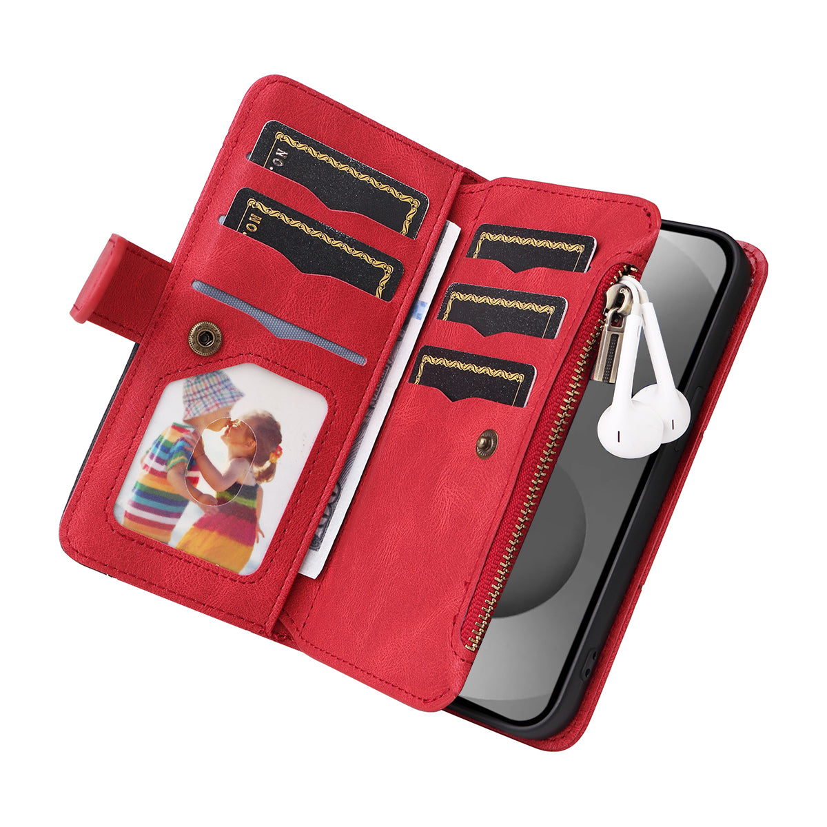 For-Samsung-Galaxy-S26-Ultra-Leather-Case-with-Strap-Zipper-9-Card-Slot-Phone-Cover-Stand-Red