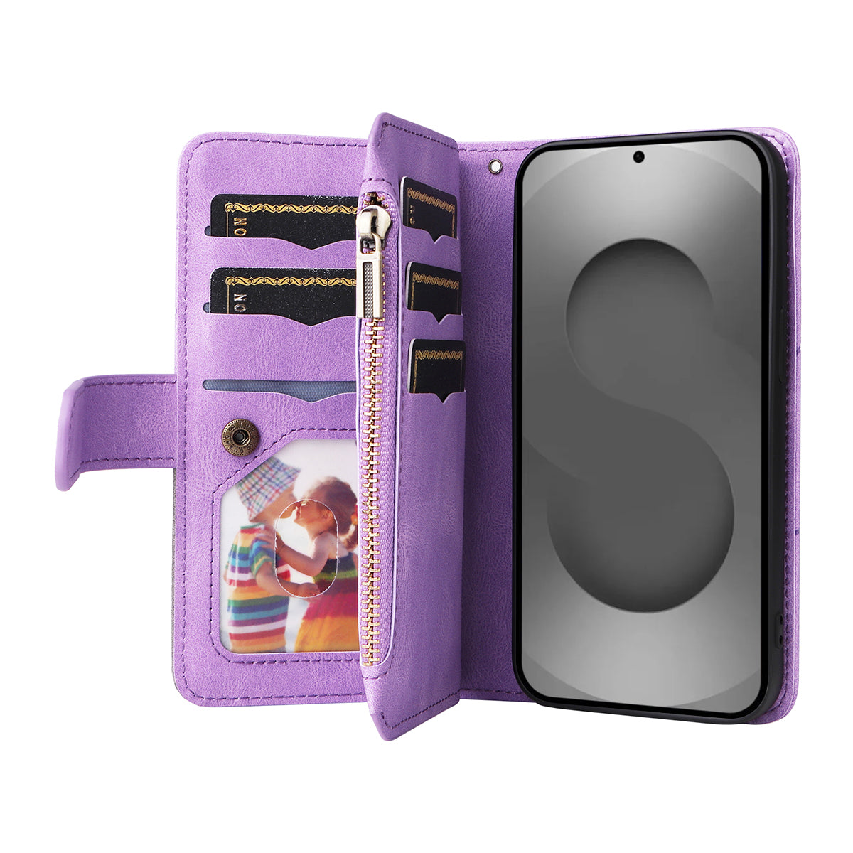 For-Samsung-Galaxy-S26-Ultra-Leather-Case-with-Strap-Zipper-9-Card-Slot-Phone-Cover-Stand-Purple