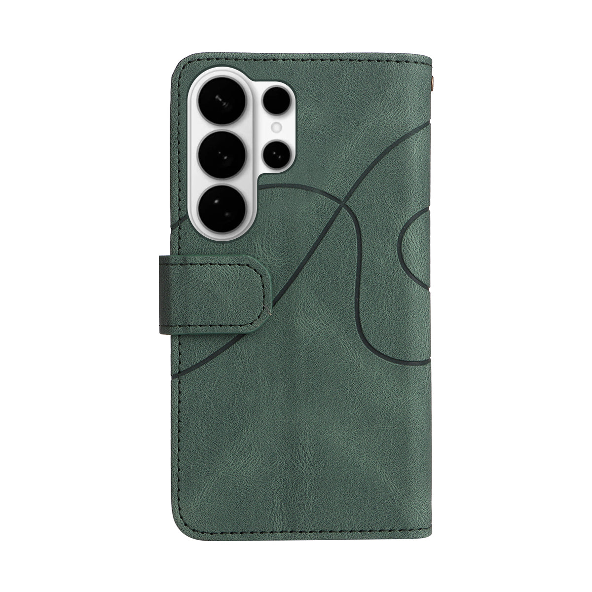 For-Samsung-Galaxy-S26-Ultra-Leather-Case-with-Strap-Zipper-9-Card-Slot-Phone-Cover-Stand-Green
