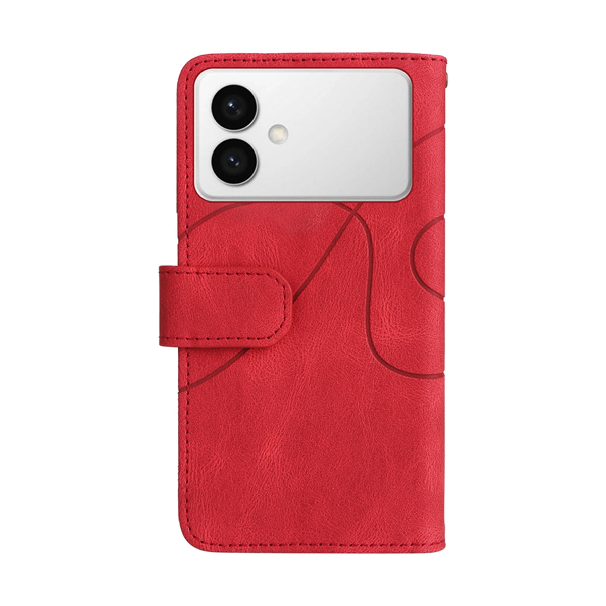 For-Samsung-Galaxy-S26-Edge-Leather-Case-with-Strap-Zipper-9-Card-Slot-Phone-Cover-Stand-Red