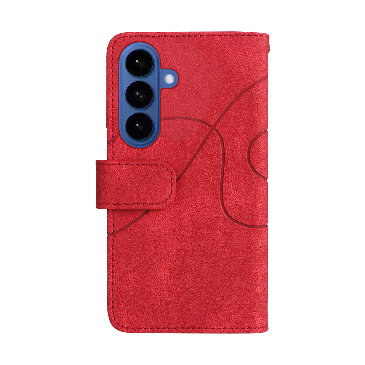 For-Samsung-Galaxy-S26-/-S26-Pro-Leather-Case-with-Strap-Zipper-9-Card-Slot-Phone-Cover-Stand-Red