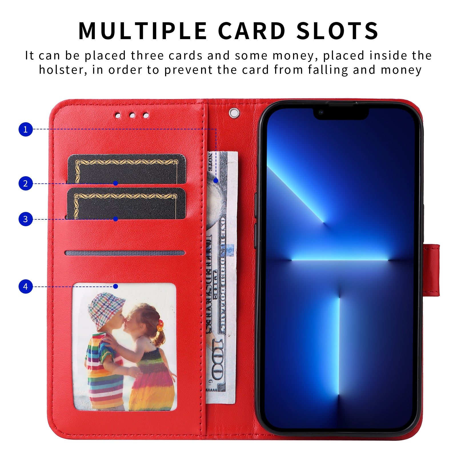 For Xiaomi 17 Pro Max Case Sunflower Imprint Leather Wallet Phone Cover - Red