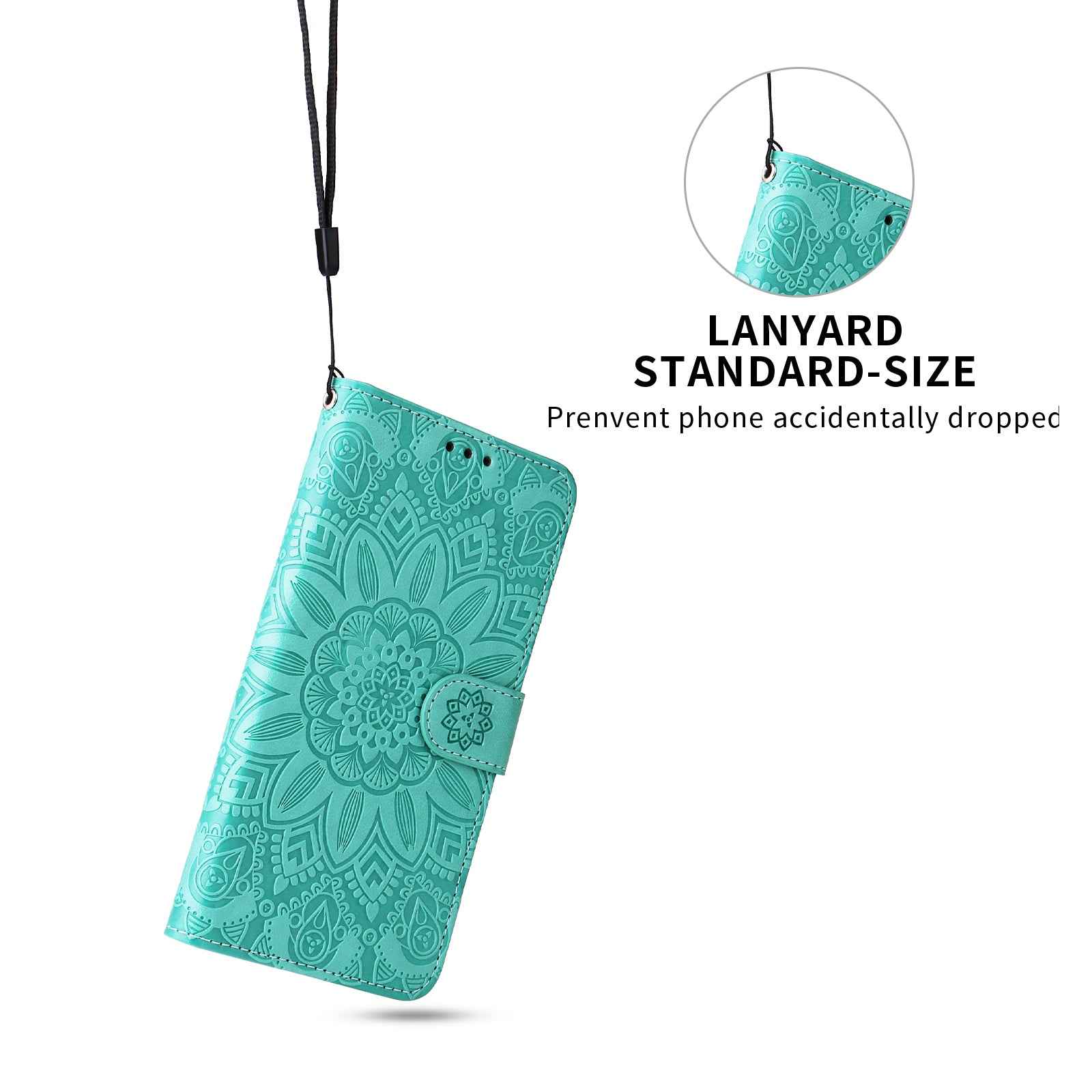 For Xiaomi 17 Pro Case Sunflower Imprint Leather Wallet Phone Cover - Green