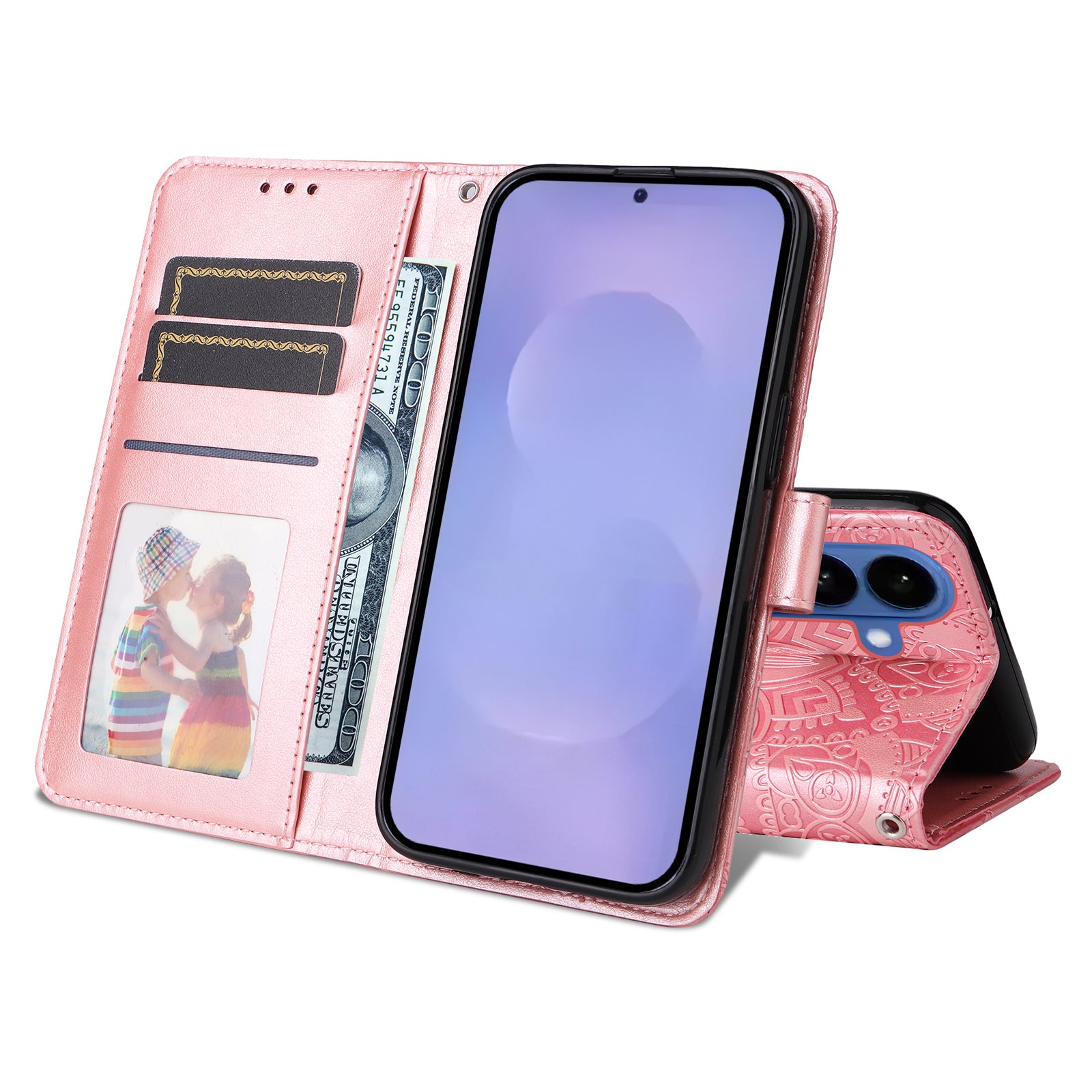 For-Samsung-Galaxy-S26-/-S26-Pro-Case-Sunflower-Imprint-Leather-Wallet-Phone-Cover-Pink